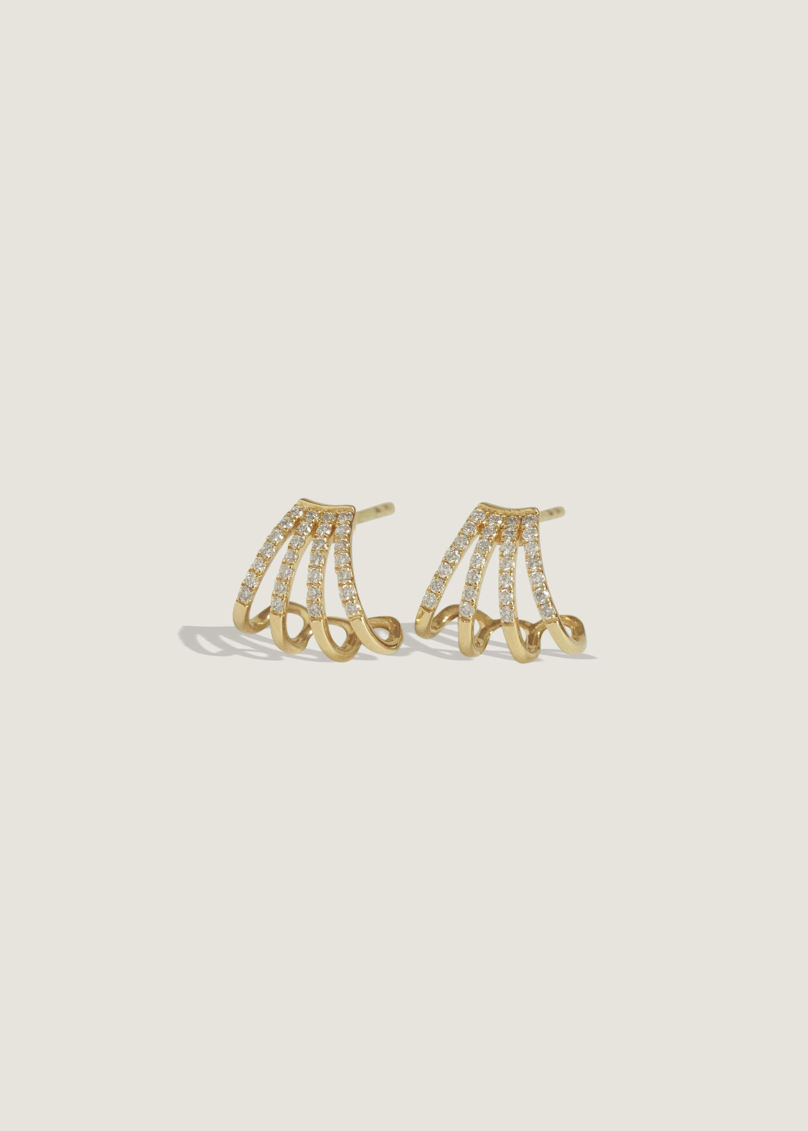 Pavé Cuff Stud Earrings Diamond sold by Kinn