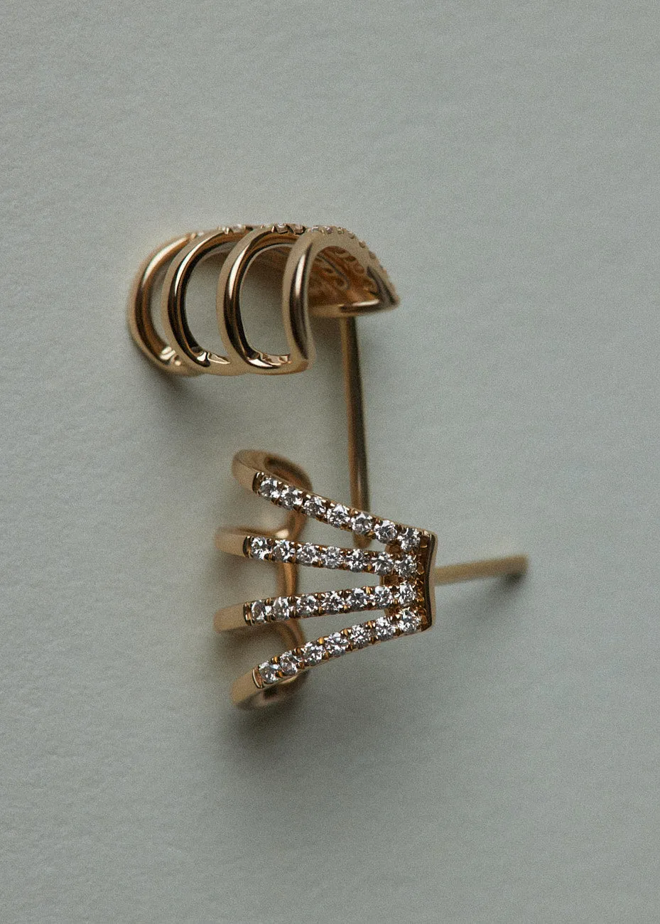 Pavé Cuff Stud Earrings Diamond sold by Kinn product image thumbnail 3