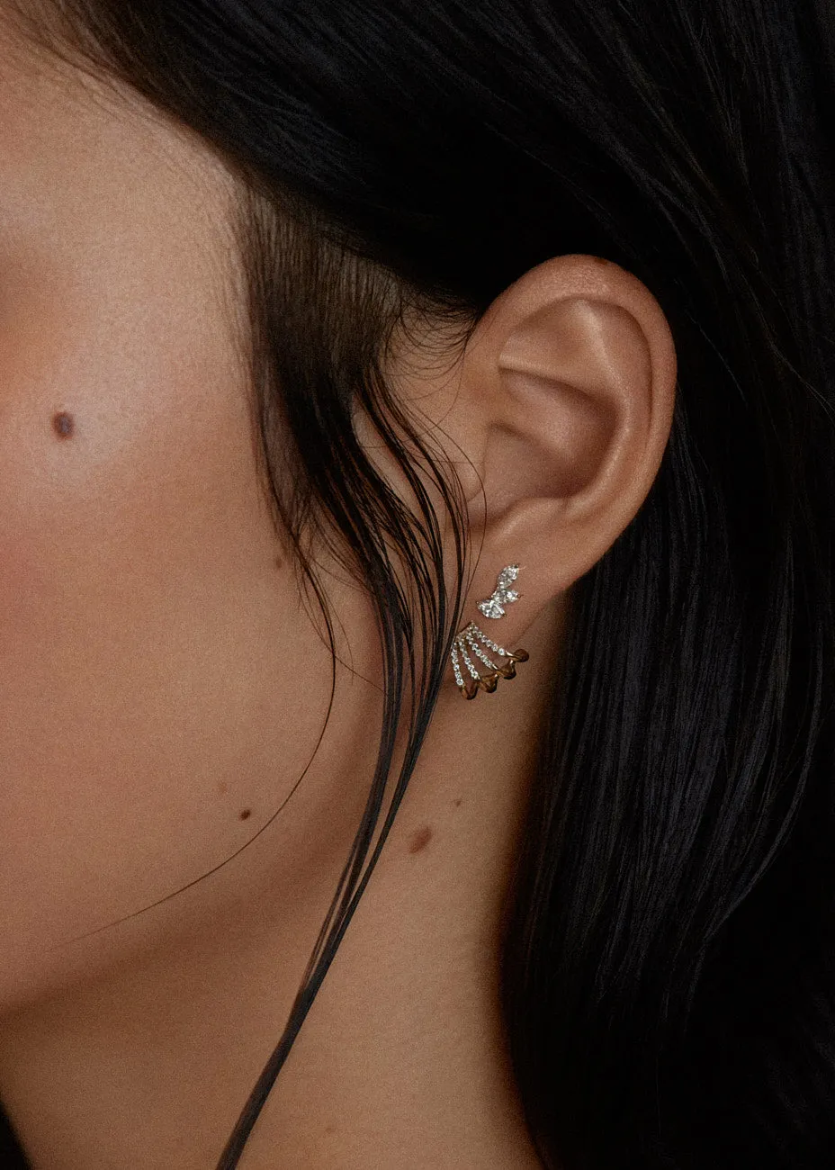 Pavé Cuff Stud Earrings Diamond sold by Kinn product image thumbnail 4