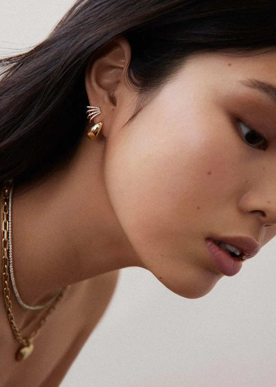 Pavé Cuff Stud Earrings Diamond sold by Kinn product image thumbnail 2