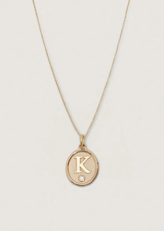 Love Letter Diamond Necklace Micro Rolo Chain sold by Kinn
