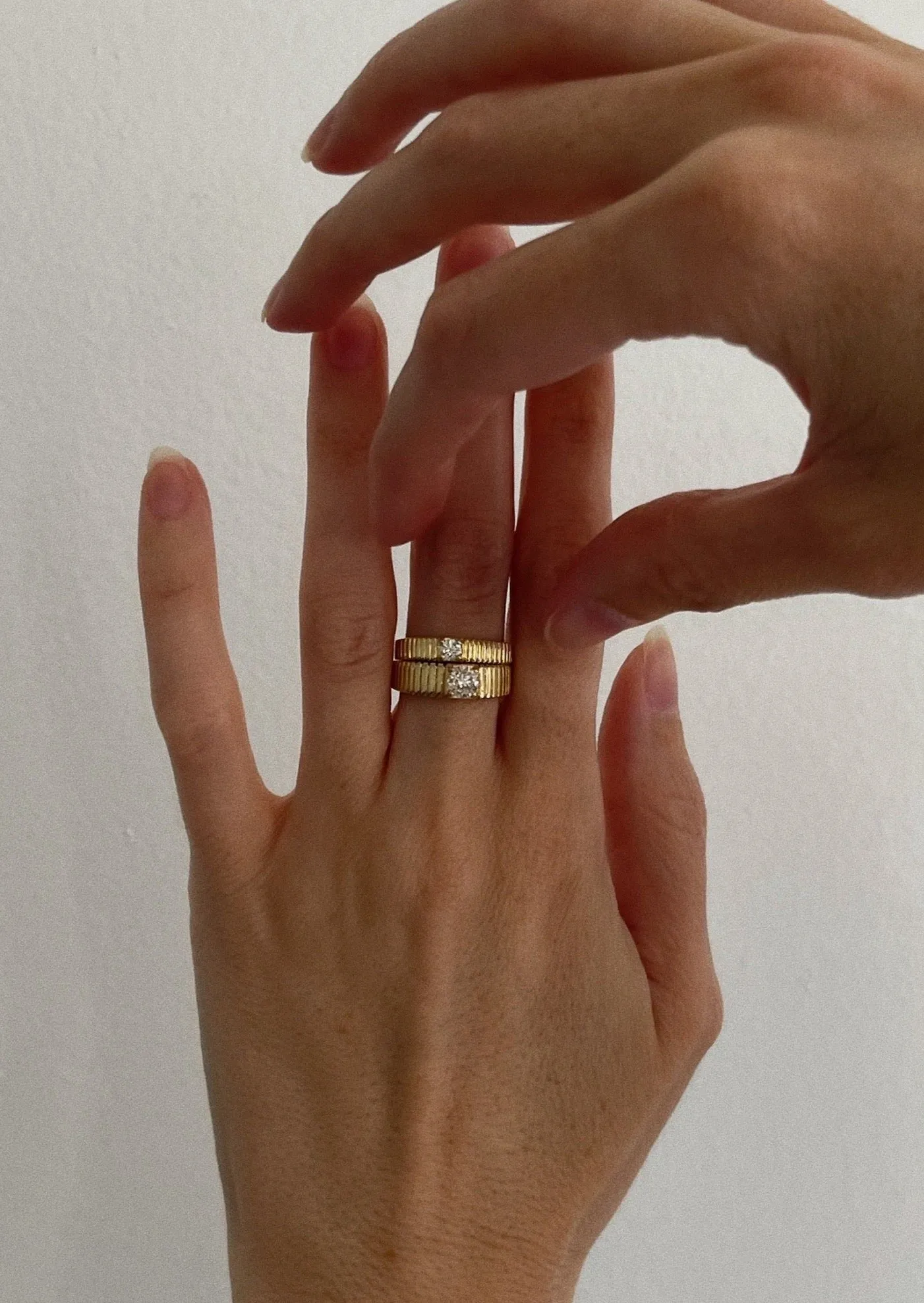 Petite Classic Solis Ribbed Ring Diamond sold by Kinn product image thumbnail 2