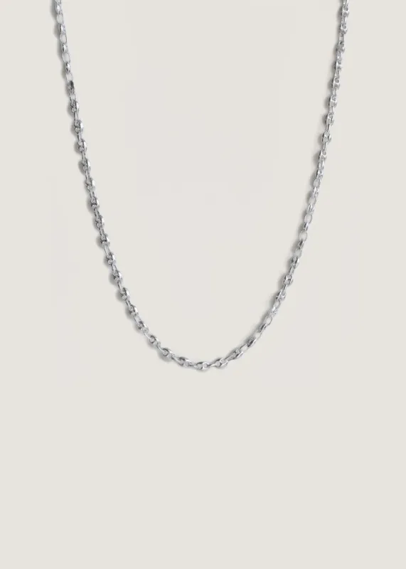 Petite Puffed Mariner Chain Necklace Silver sold by Kinn