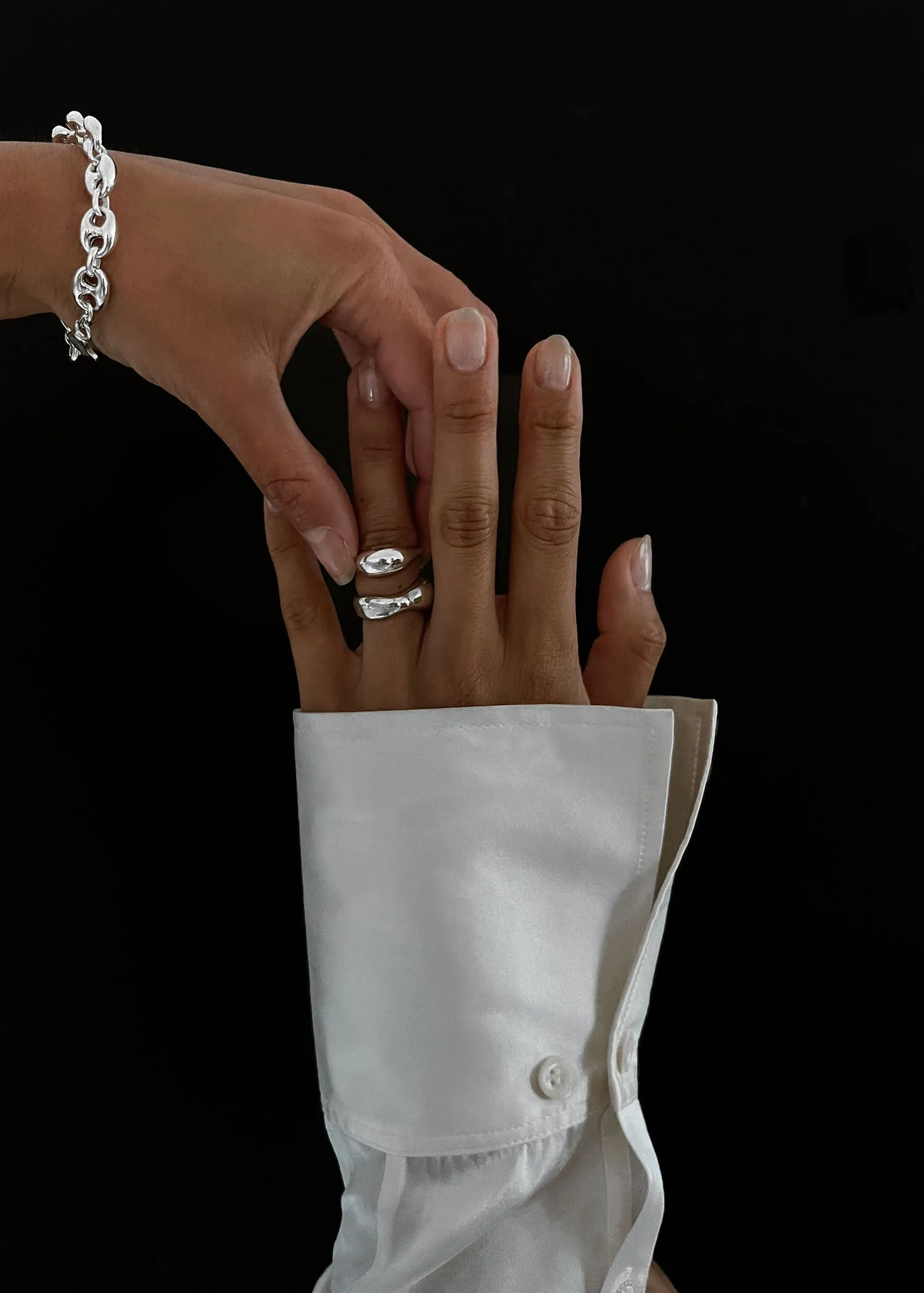 Hera Sculptural Ring Stack Silver sold by Kinn product image thumbnail 2