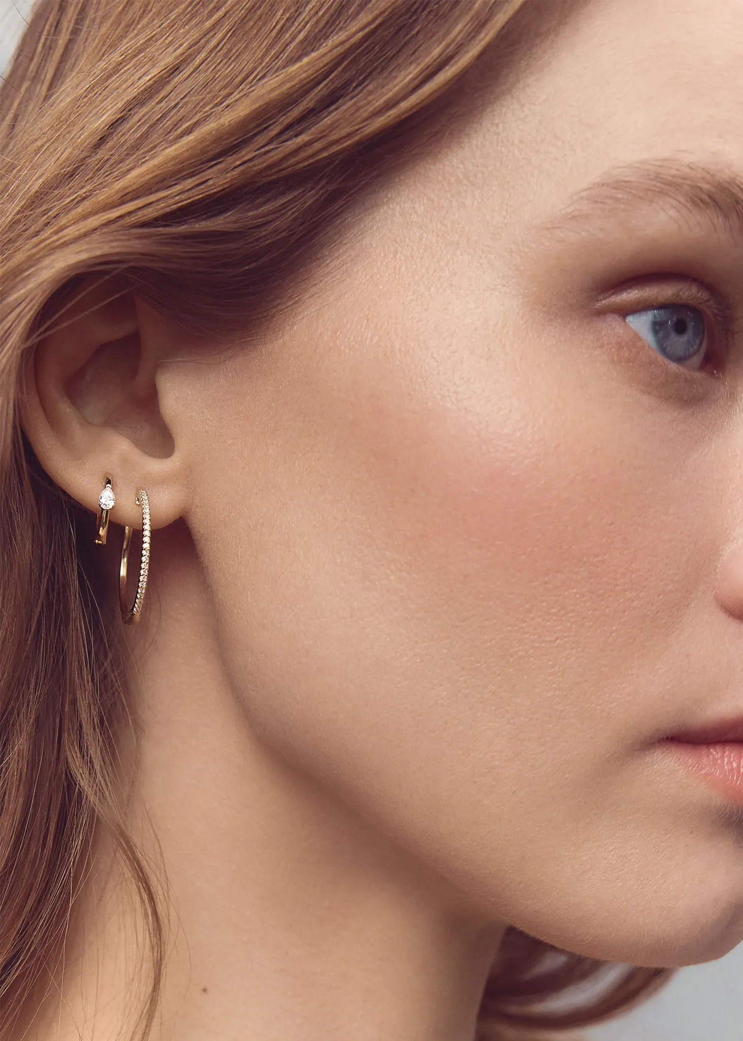 Pavé Diamond Hoop Earrings Large sold by Kinn product image thumbnail 4