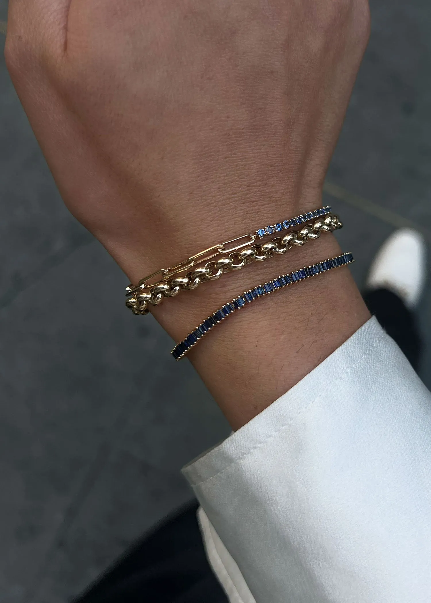 Coco Round Tennis Link Bracelet Blue Sapphire sold by Kinn product image thumbnail 2