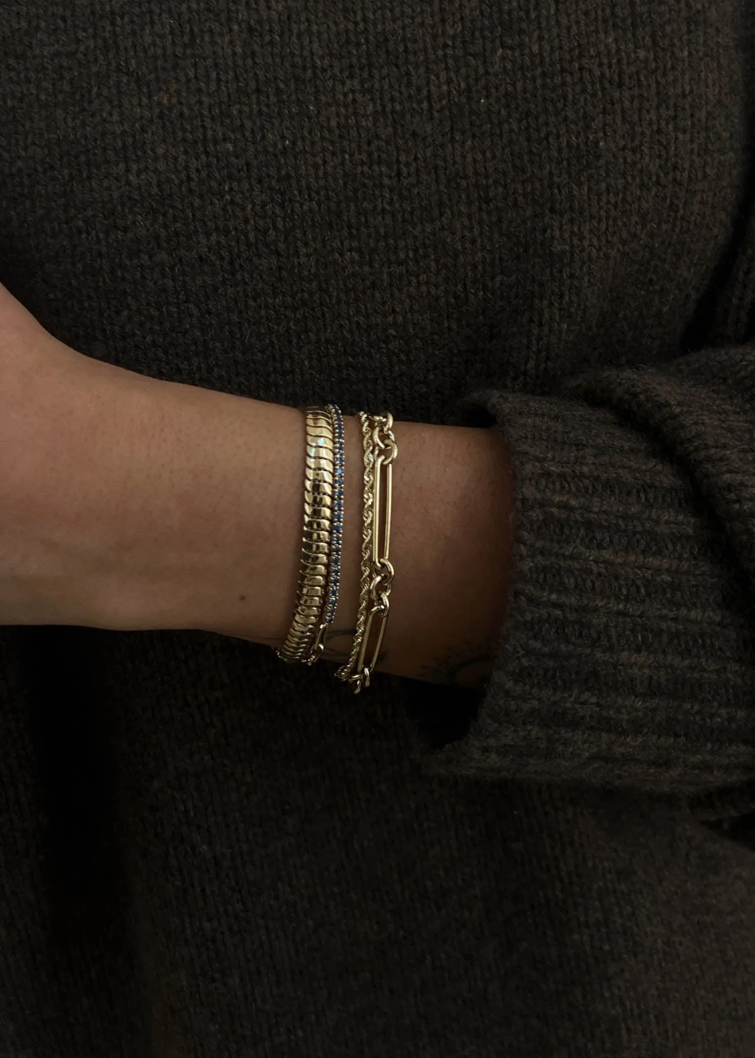 Coco Round Tennis Link Bracelet Blue Sapphire sold by Kinn product image thumbnail 4