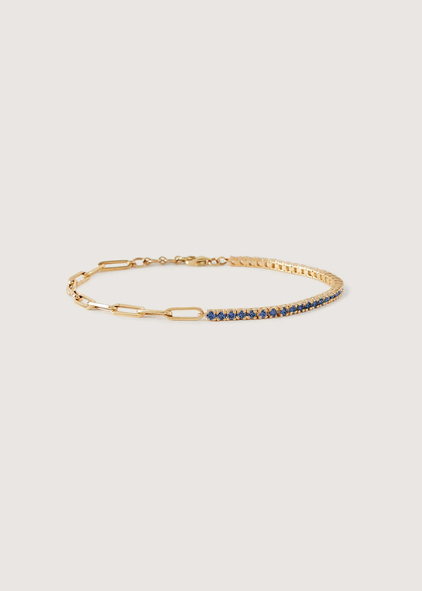 Coco Round Tennis Link Bracelet Blue Sapphire sold by Kinn