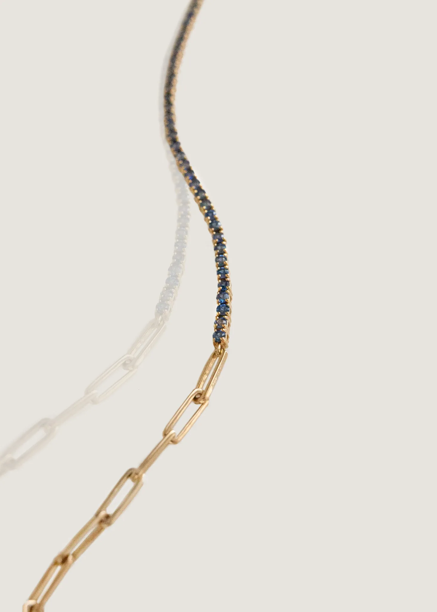 Coco Round Tennis Link Bracelet Blue Sapphire sold by Kinn product image thumbnail 3