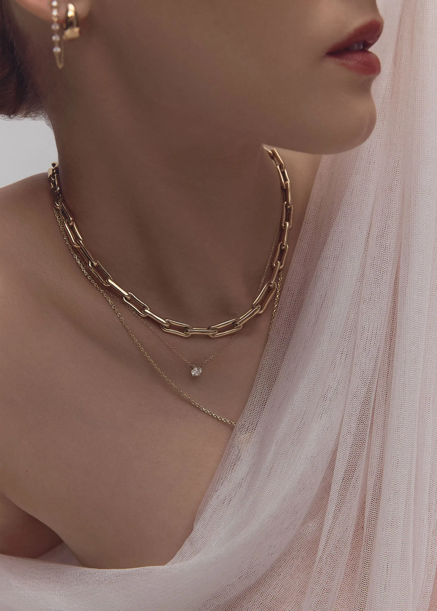 Solitaire Floating Round Diamond Necklace sold by Kinn product image thumbnail 2