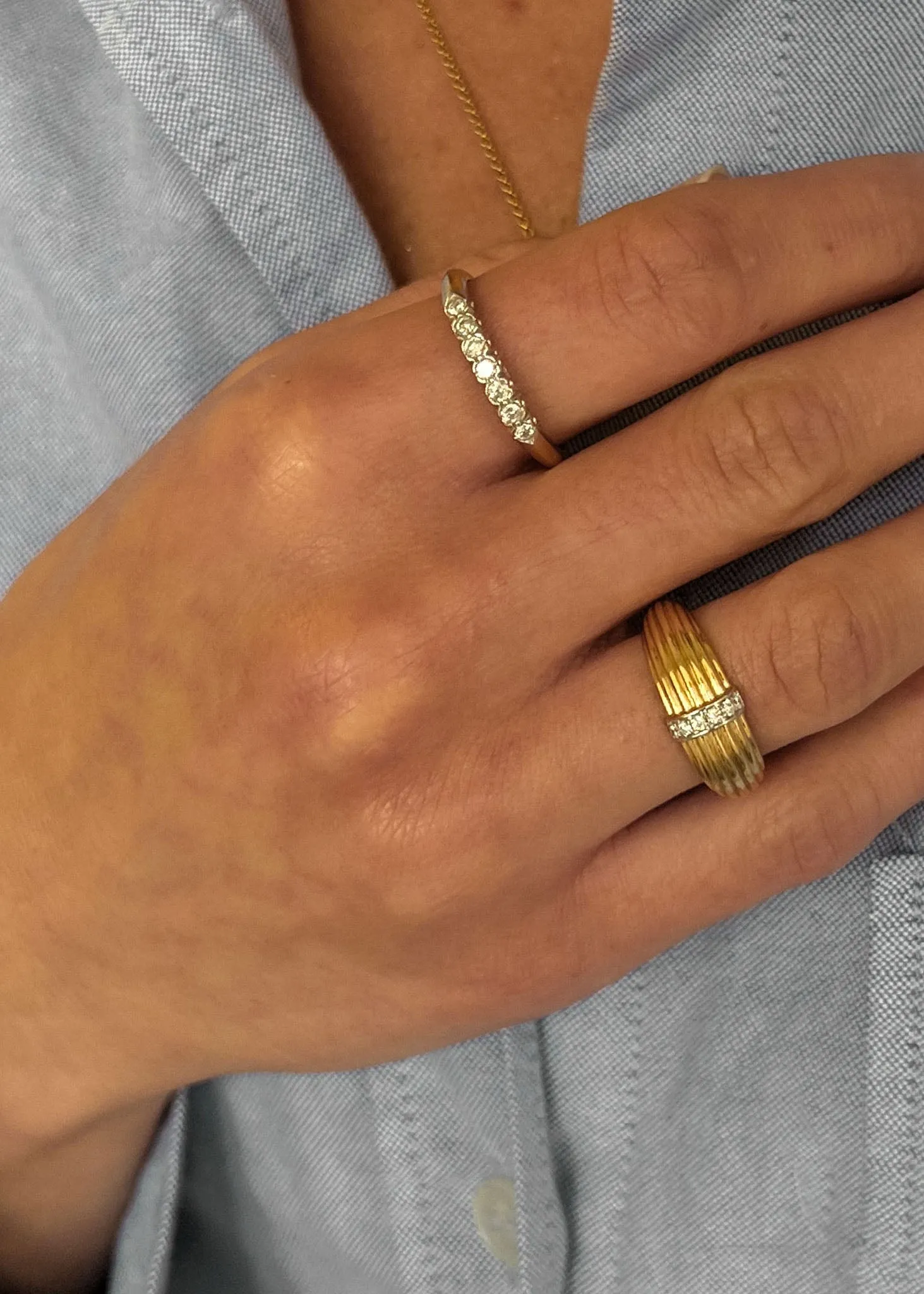 Vintage Seven Diamond Band Ring sold by Kinn product image thumbnail 2