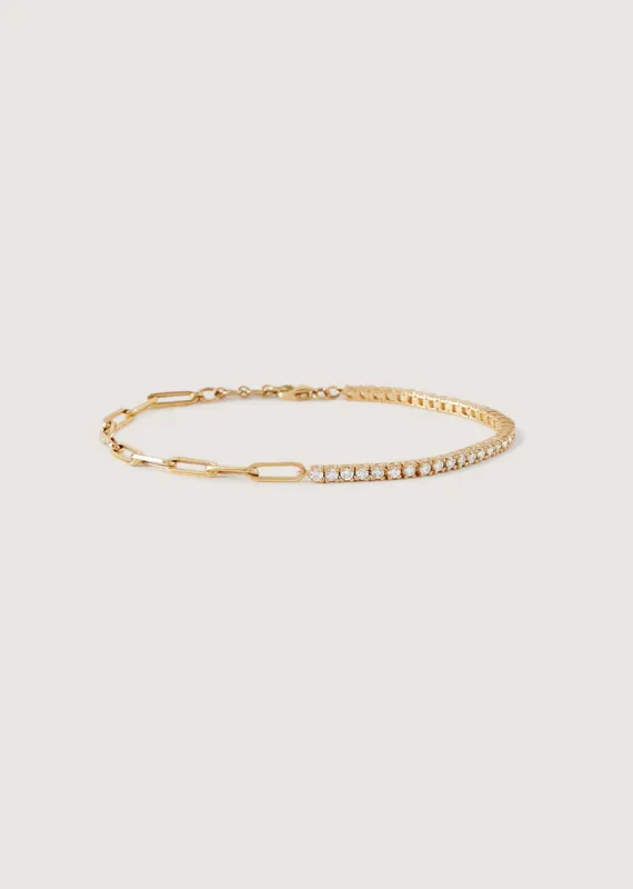 Coco Round Tennis Link Bracelet Diamond sold by Kinn