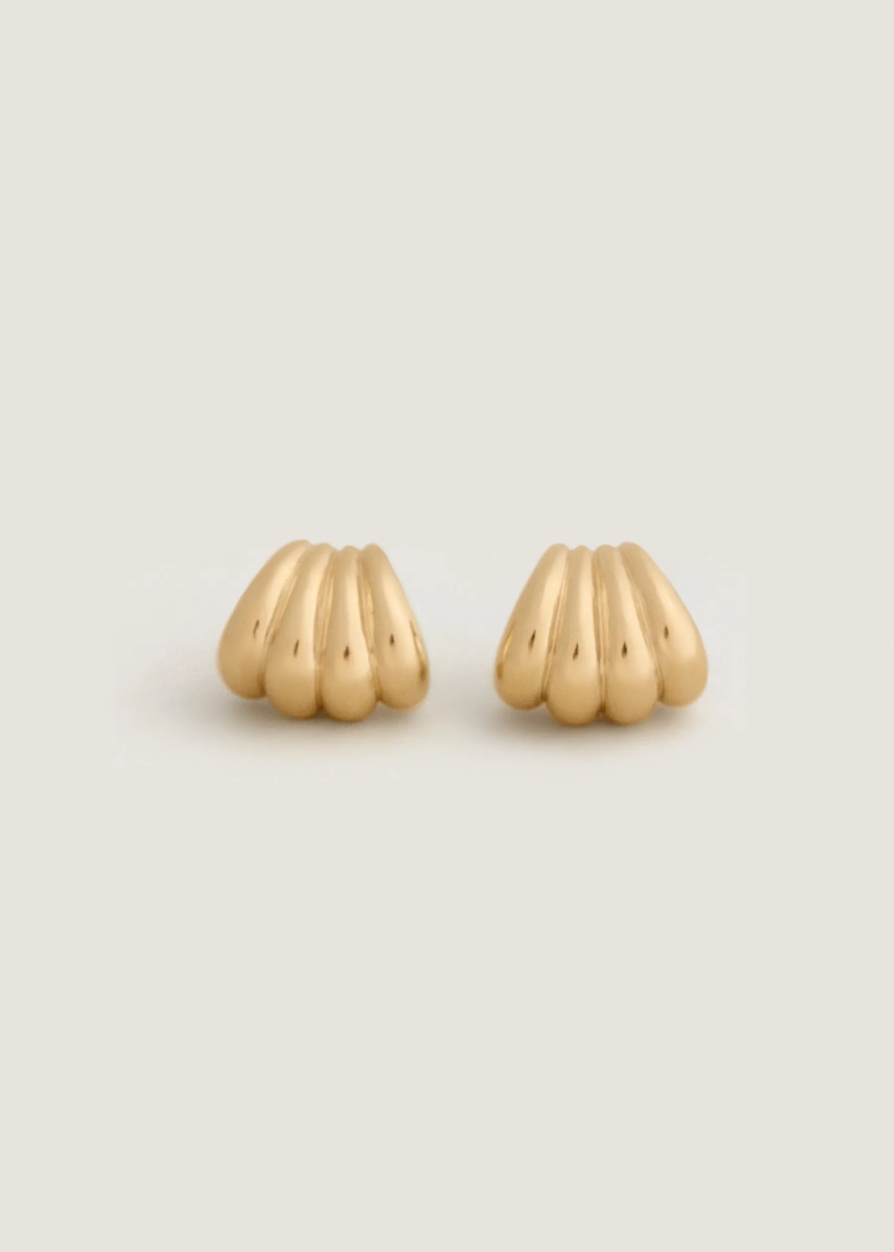 Gaia Scallop Earrings Gold sold by Kinn