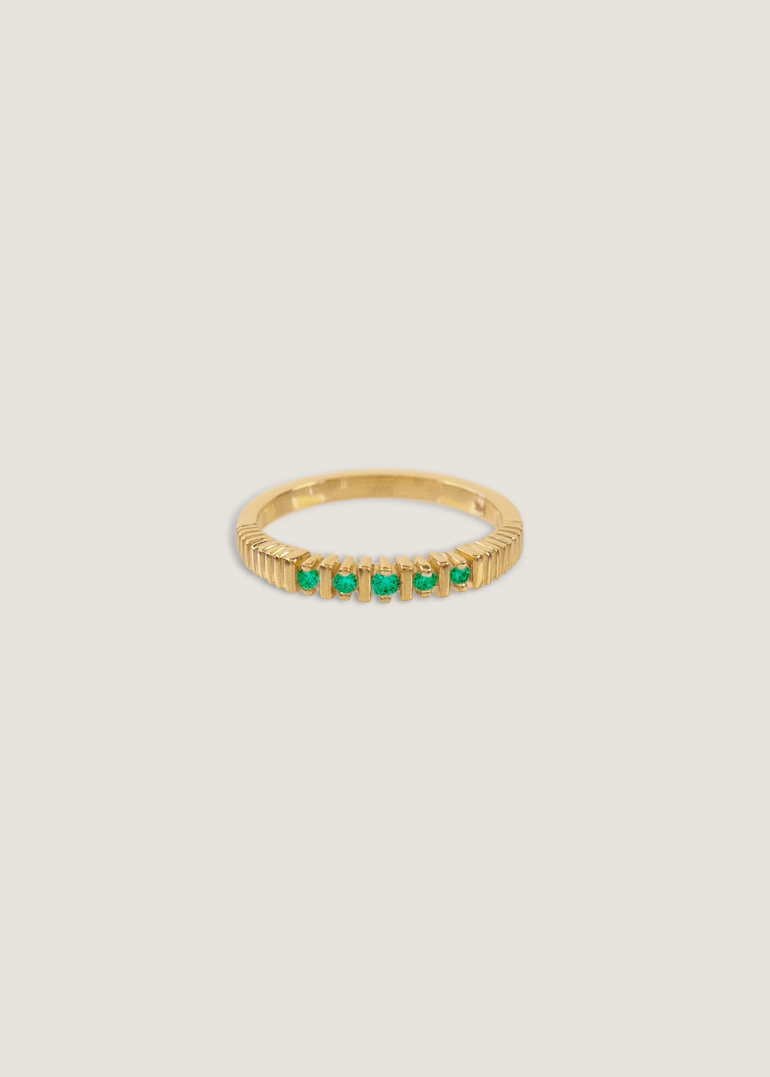 Solis Ribbed Emerald Ring sold by Kinn