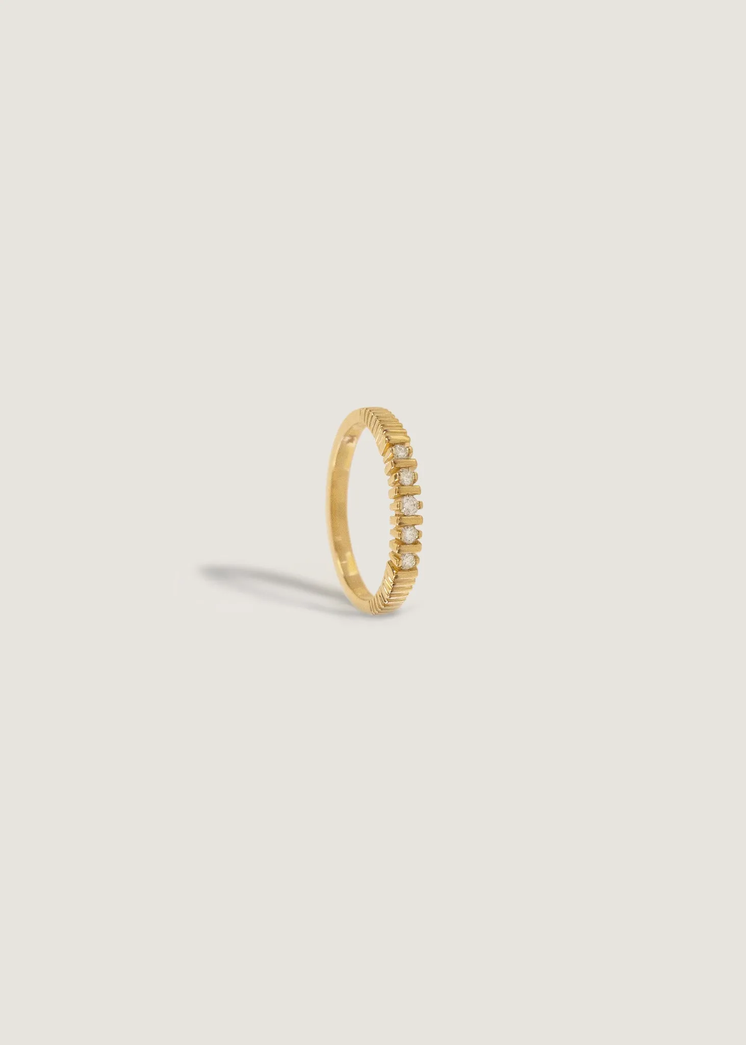 Solis Ribbed Five Diamond Ring sold by Kinn product image thumbnail 5