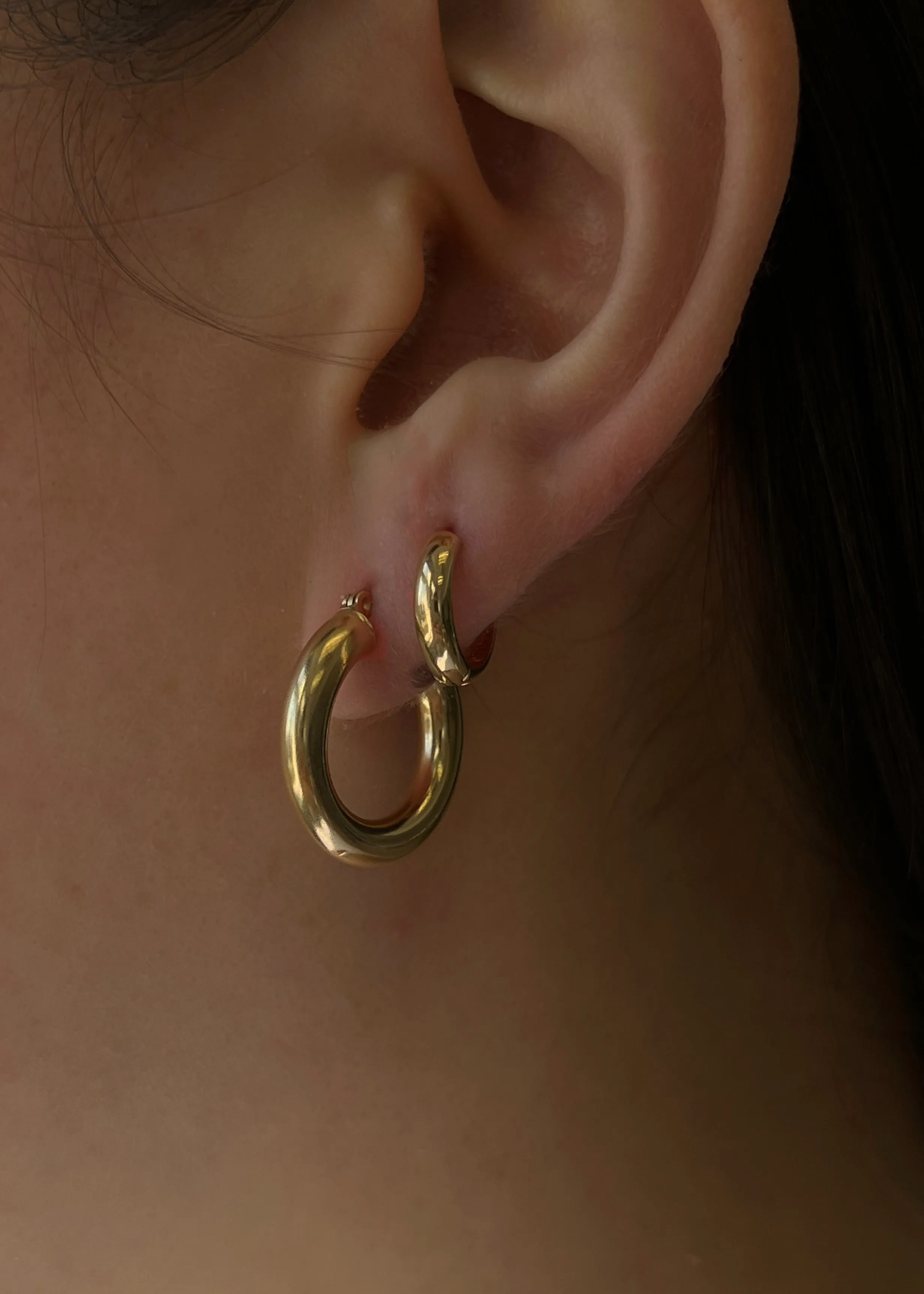 Classic Hoop Small & Classic Huggie Earring Stack sold by Kinn product image thumbnail 2