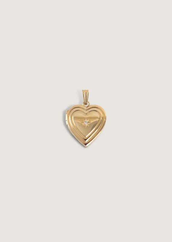 Ribbed Maison Heart Locket Diamond sold by Kinn