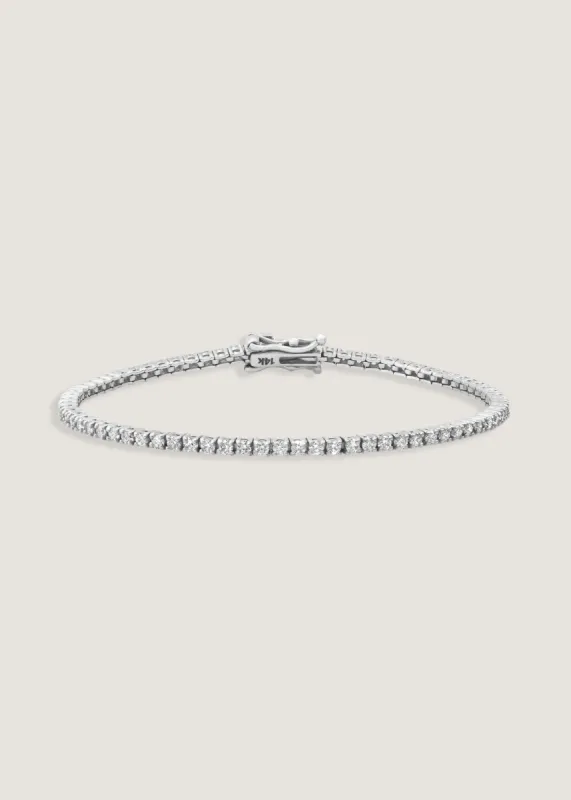 Diana Tennis Bracelet 2.90ctw White Gold sold by Kinn