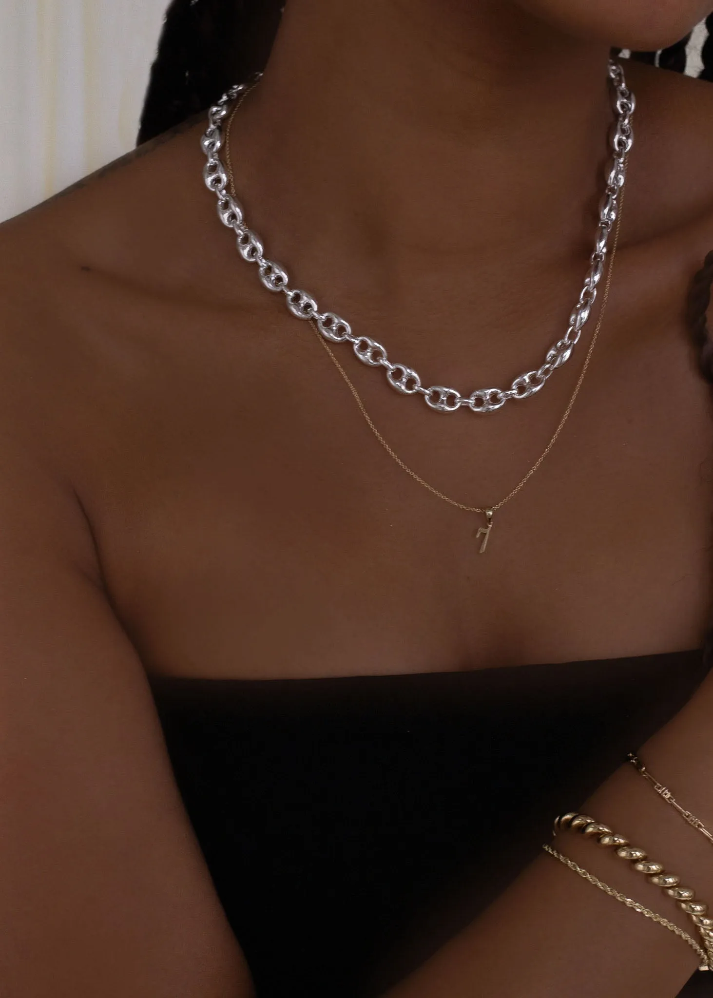 Puffed Mariner Chain Necklace Silver sold by Kinn product image thumbnail 3