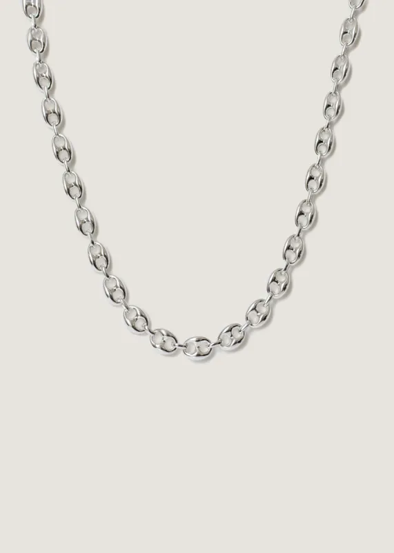 Puffed Mariner Chain Necklace Silver sold by Kinn