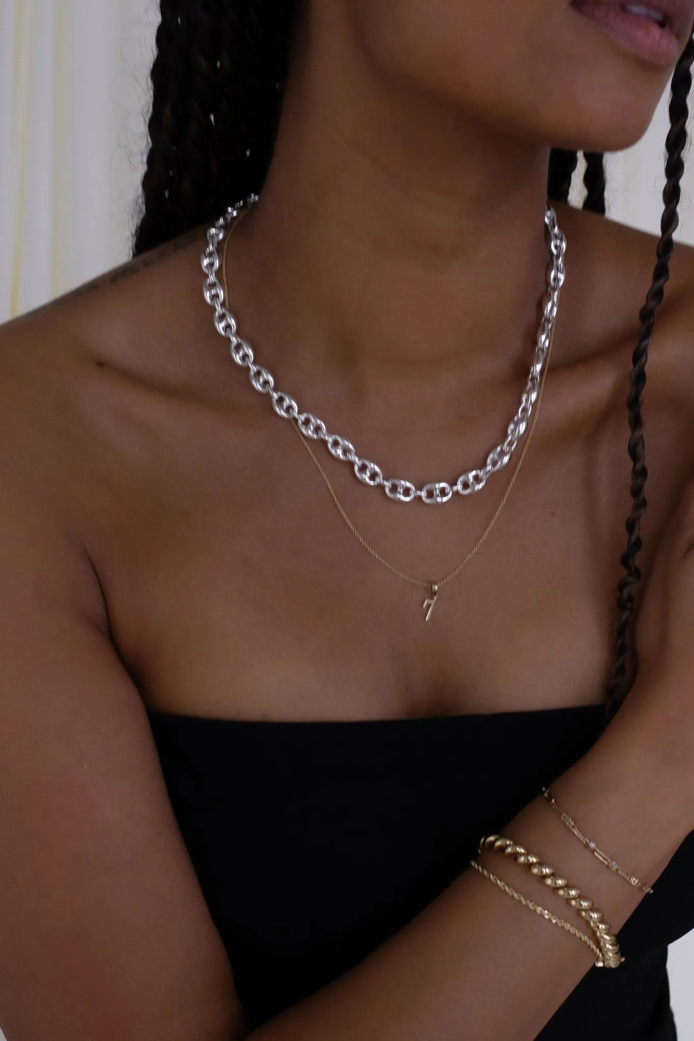 Puffed Mariner Chain Necklace Silver sold by Kinn product image thumbnail 2