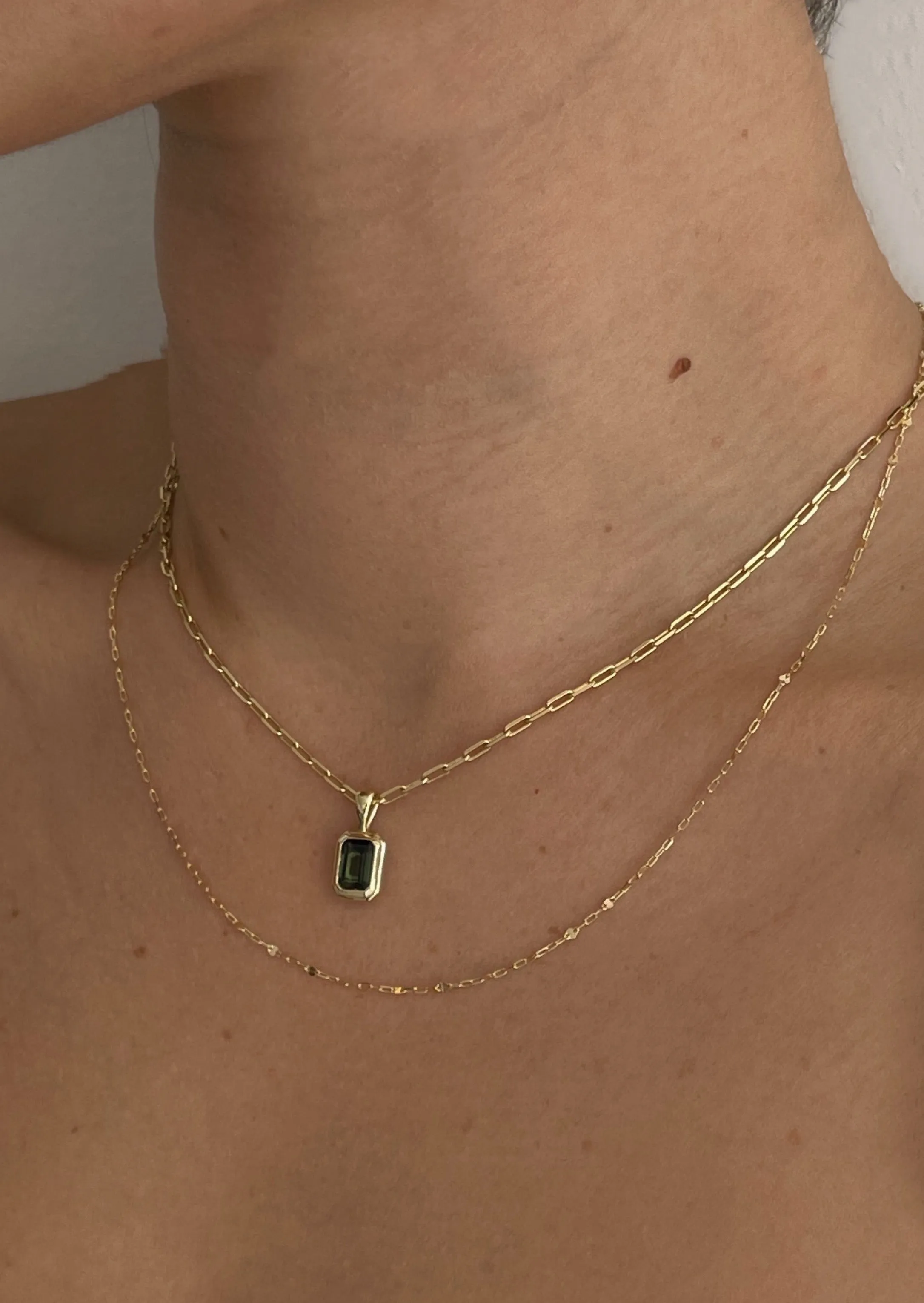 Brooklyn Emerald Cut Pendant Green Tourmaline sold by Kinn product image thumbnail 2