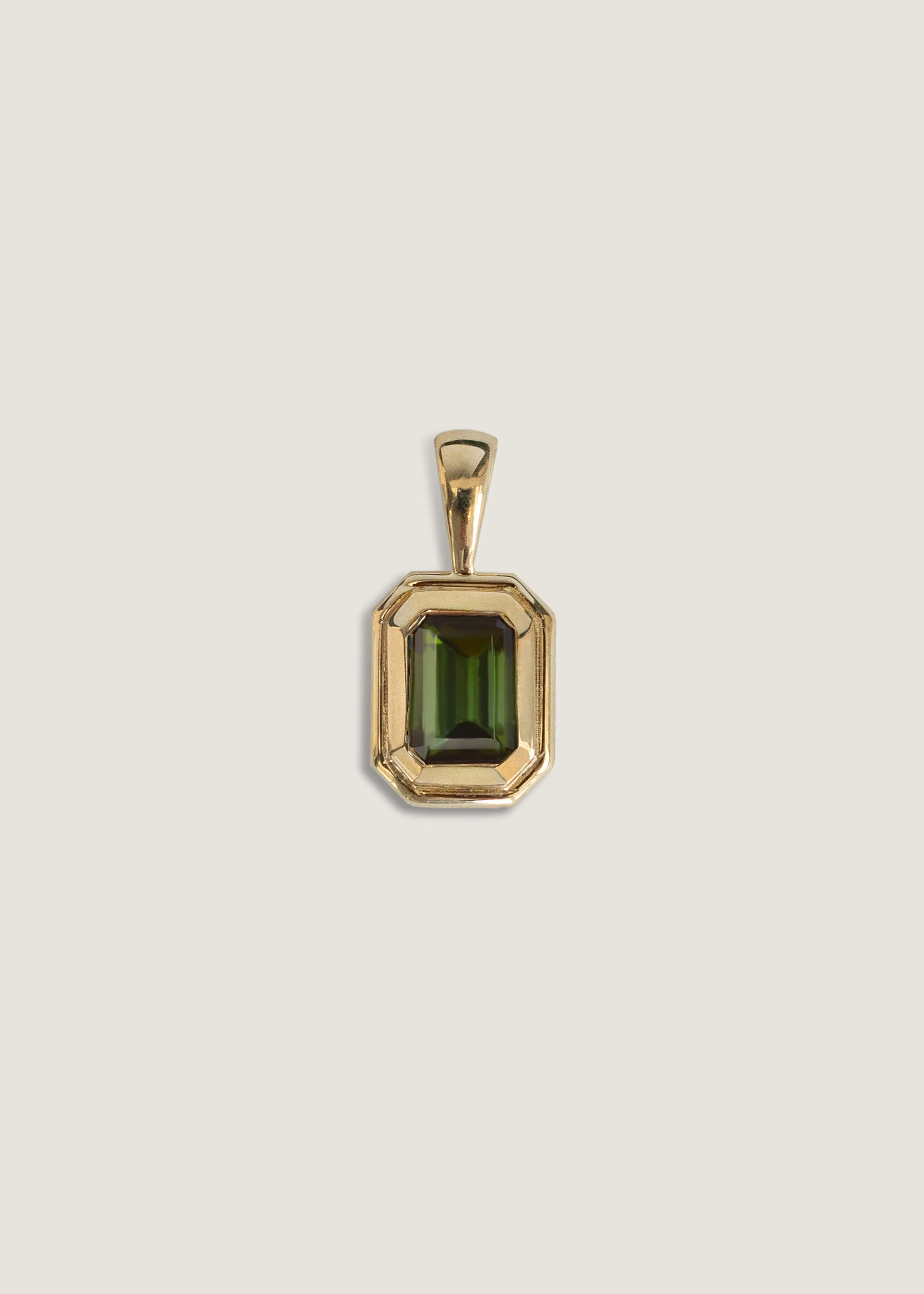 Brooklyn Emerald Cut Pendant Green Tourmaline sold by Kinn