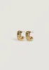 Claudine Twist & Classic Huggie Earring Stack sold by Kinn