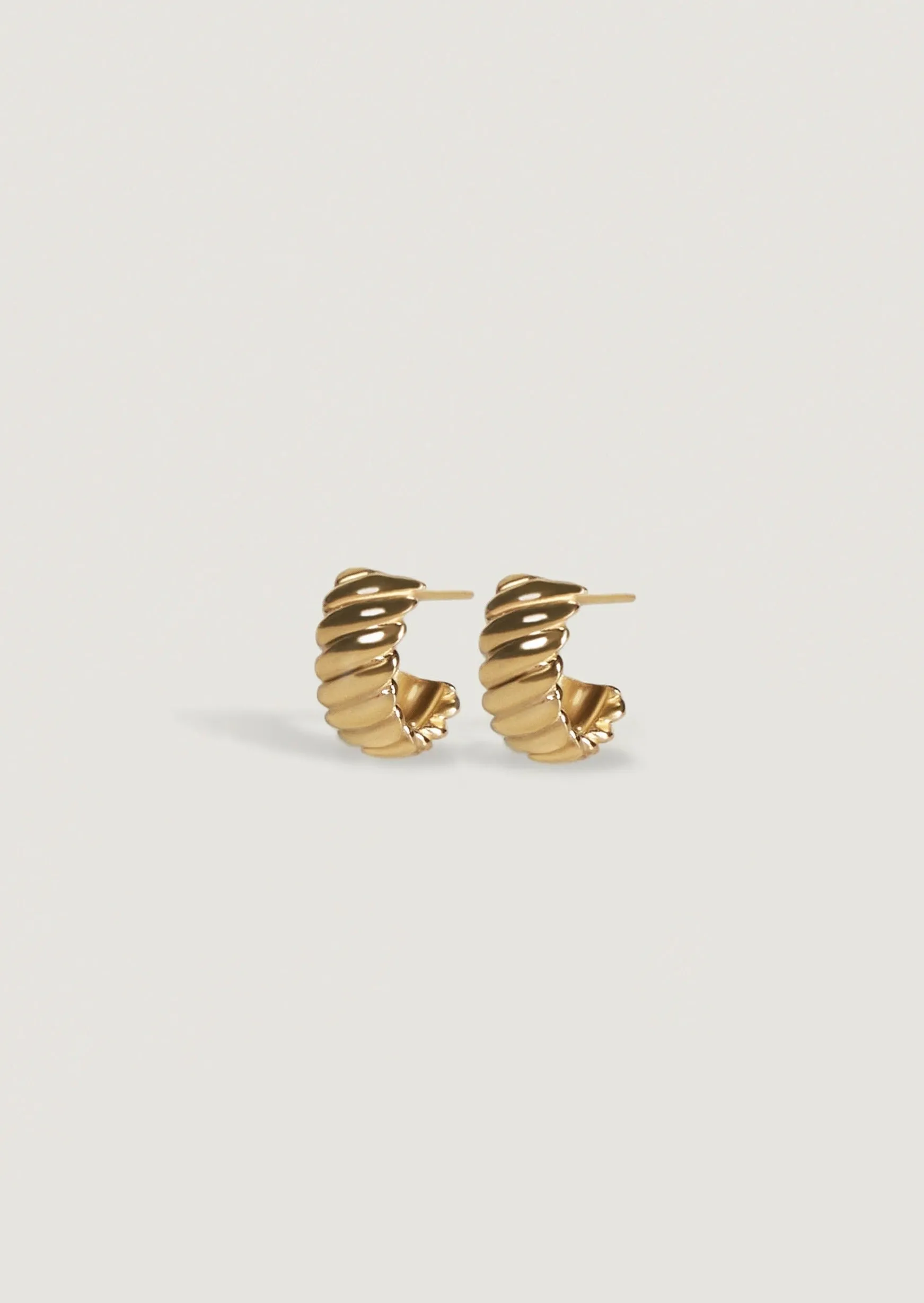 Claudine Twist & Classic Huggie Earring Stack sold by Kinn product image thumbnail 3