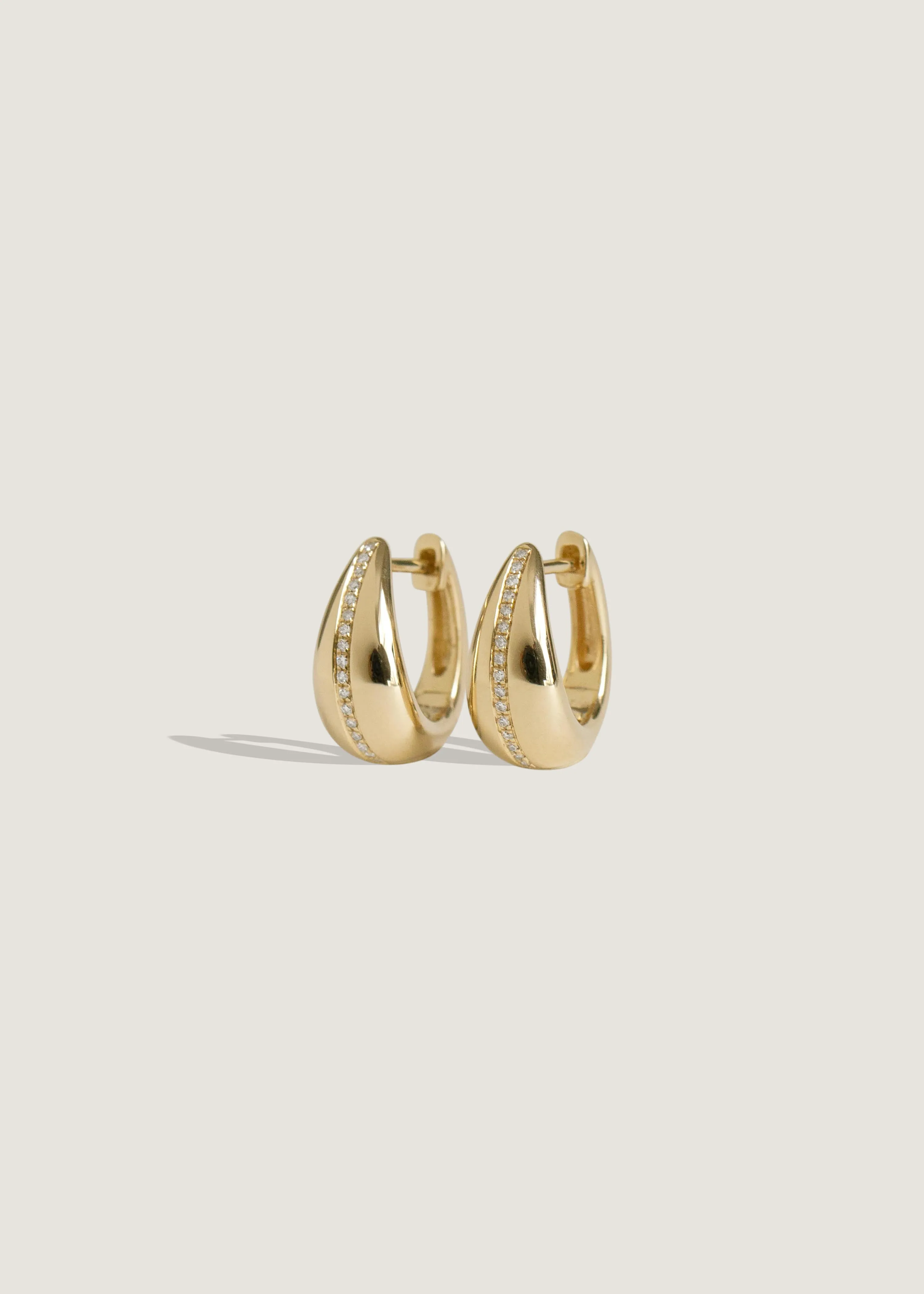 Pavé Teardrop Hoop Earrings Diamond sold by Kinn