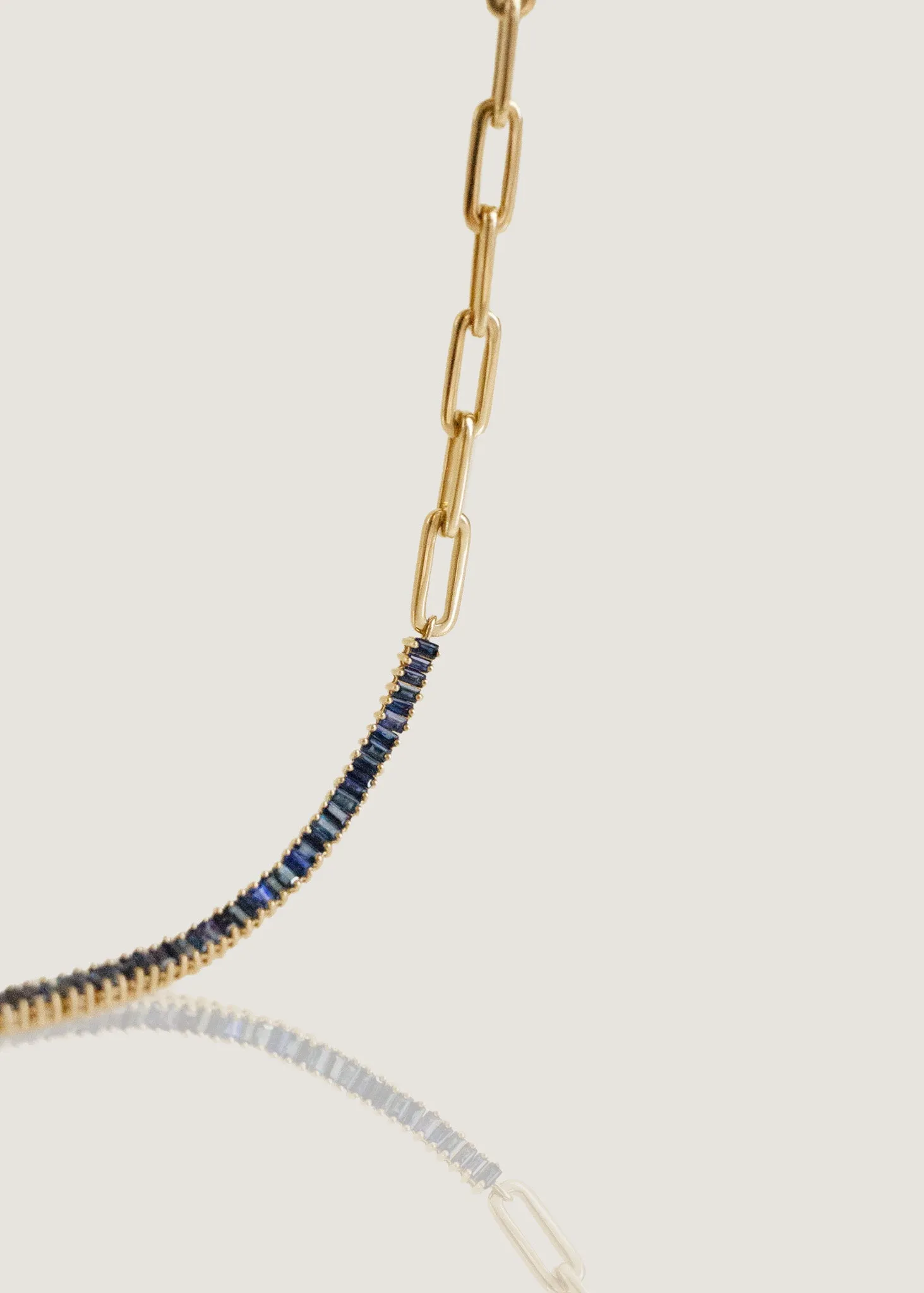 Serena Baguette Tennis Link Bracelet Blue Sapphire sold by Kinn product image thumbnail 3