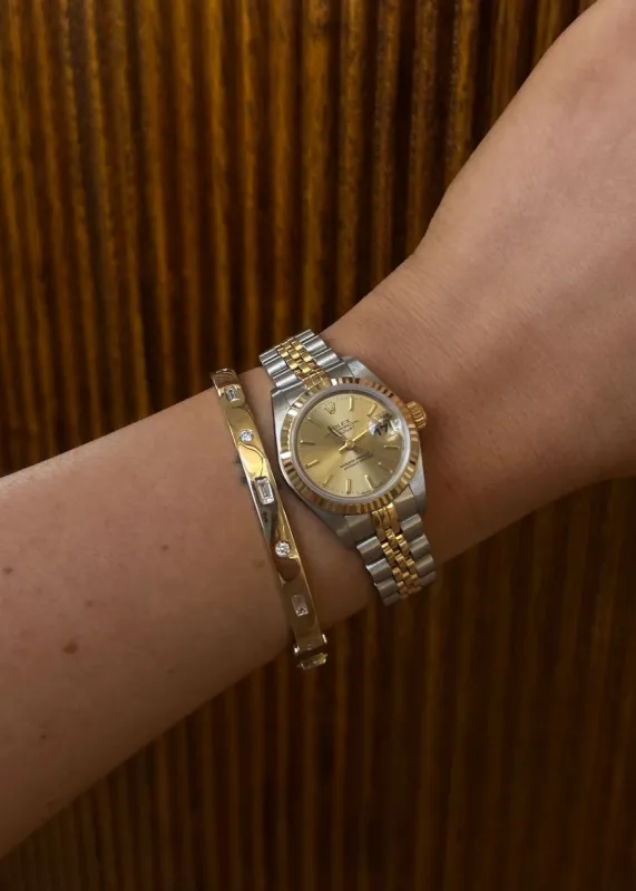 Vintage Rolex Datejust 69173 Champagne Dial Ladies Watch made by Kinn