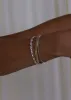 Petite Puffed Mariner Chain Bracelet Silver sold by Kinn