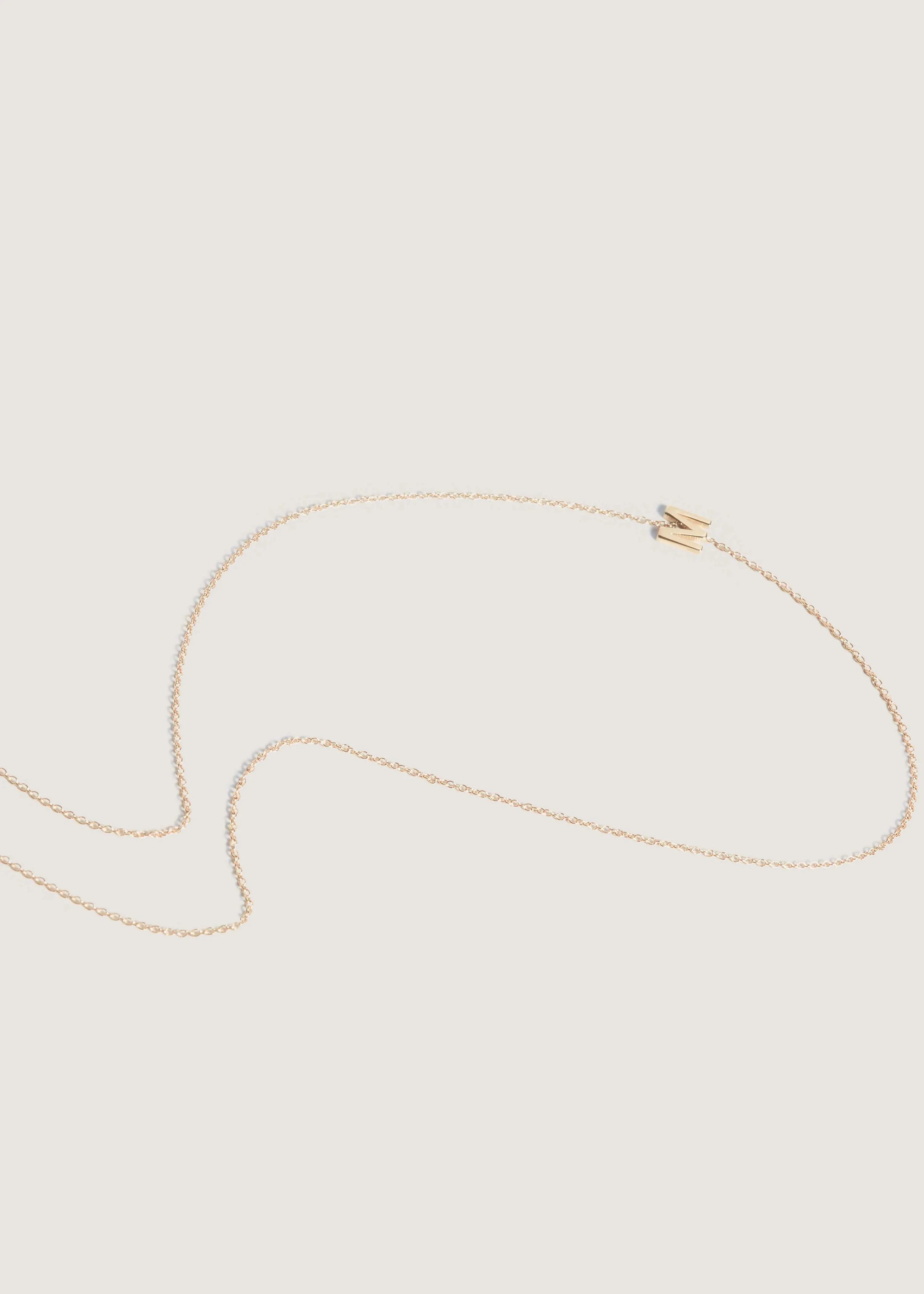 Asymmetrical Single Initial Necklace sold by Kinn product image thumbnail 3