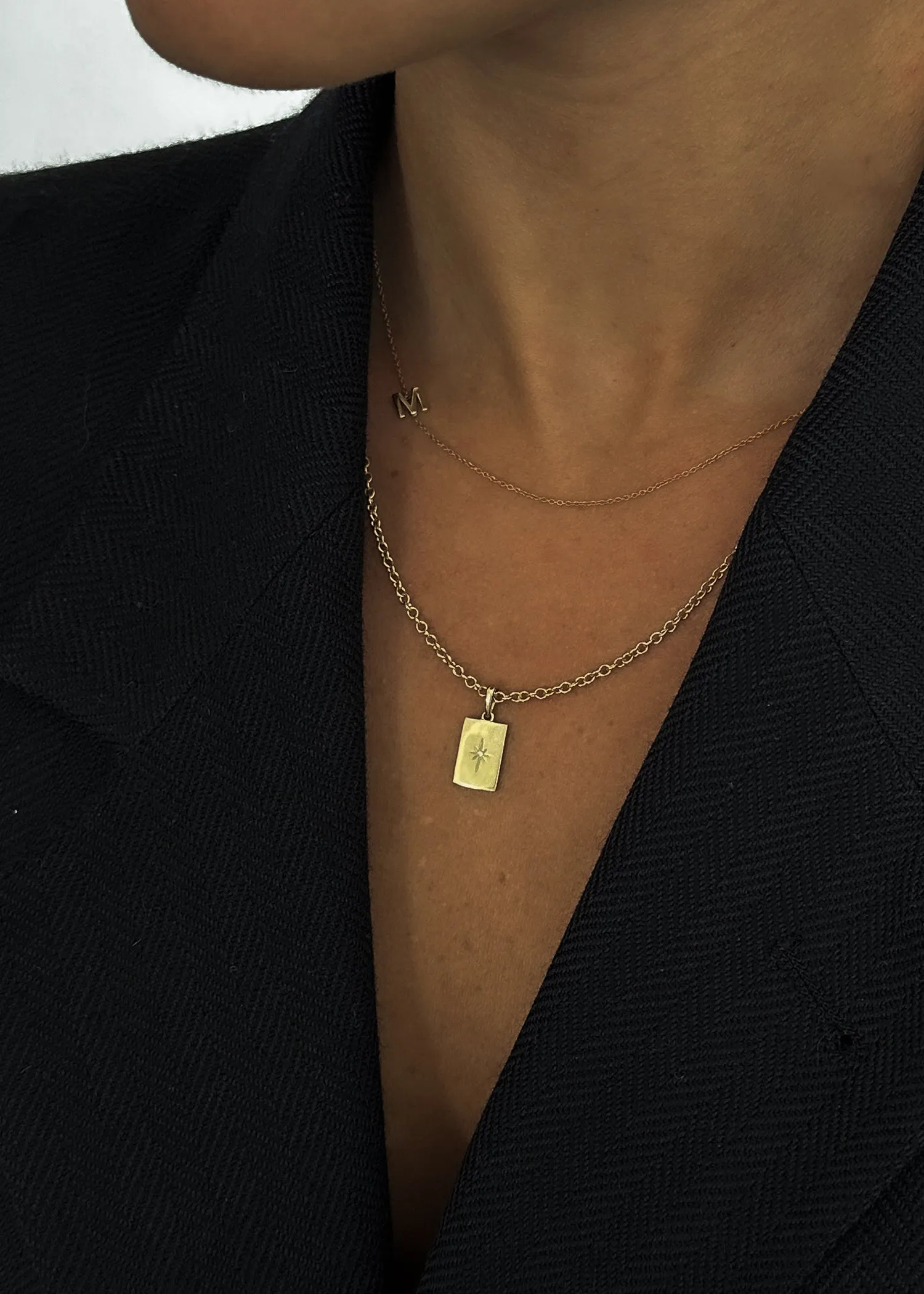 Asymmetrical Single Initial Necklace sold by Kinn product image thumbnail 4