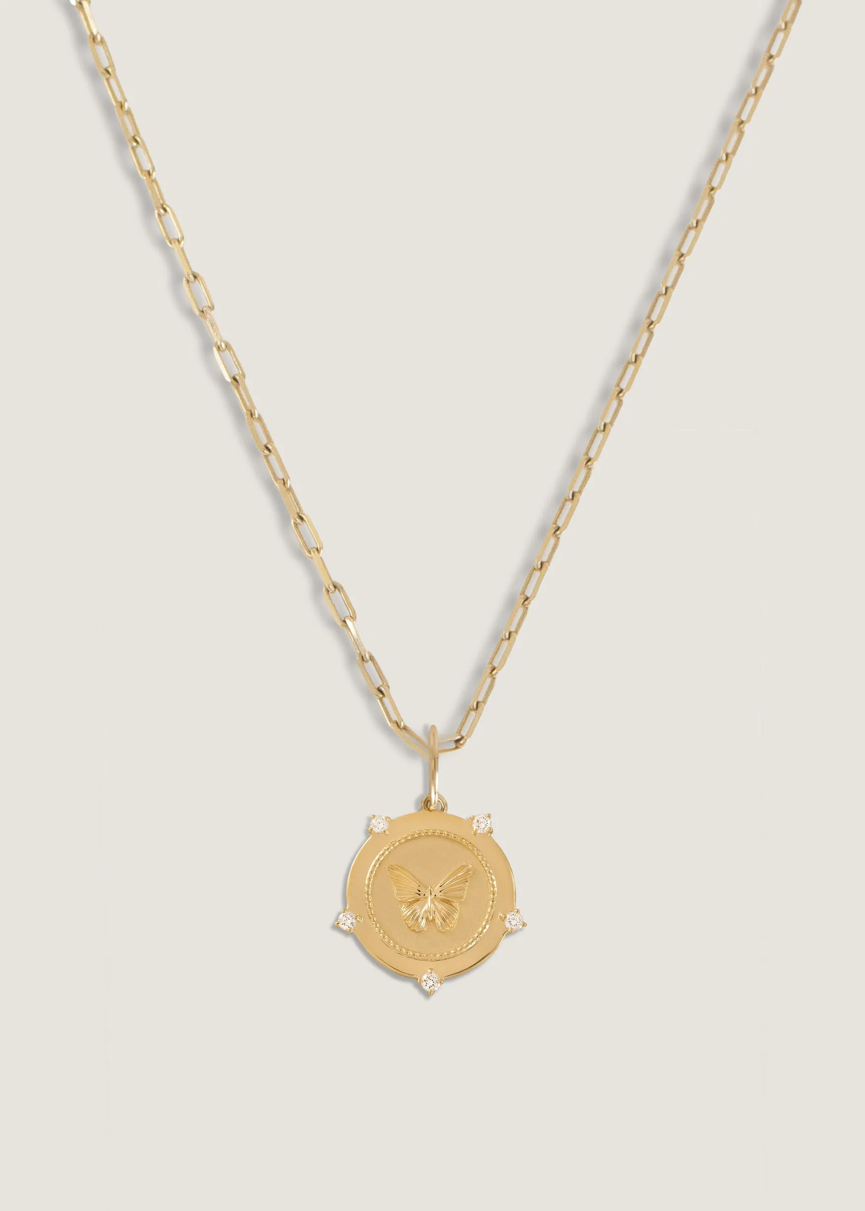 Butterfly Coin Necklace Diamond sold by Kinn product image thumbnail 4
