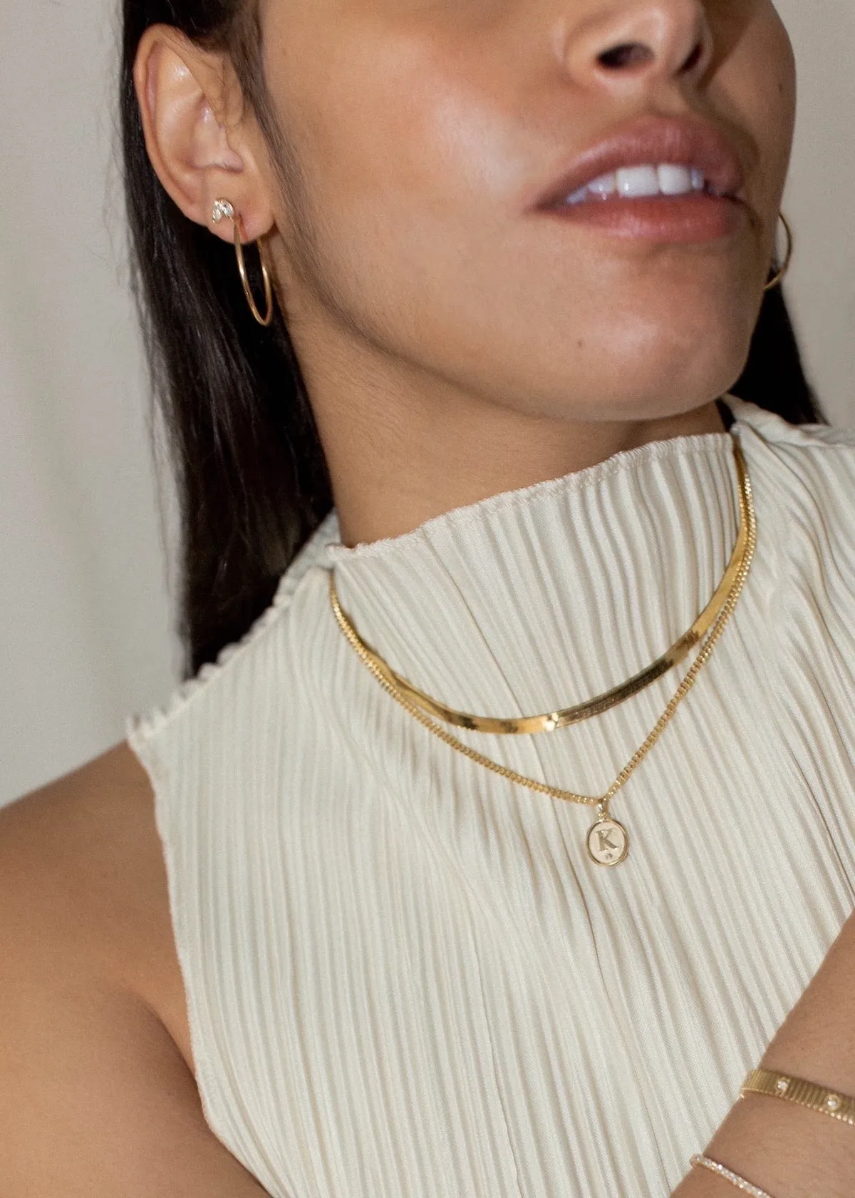 Lightweight Hoop Earrings Large sold by Kinn product image thumbnail 4