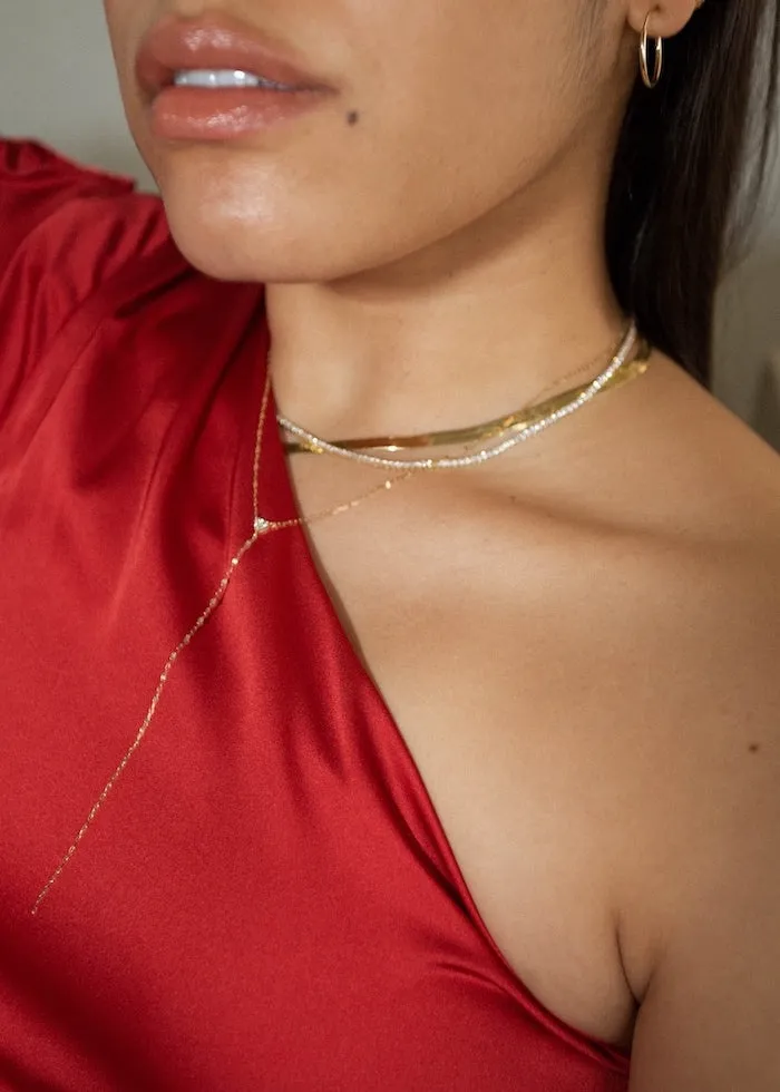 Petite Diana Tennis Necklace Diamond Yellow Gold sold by Kinn product image thumbnail 5