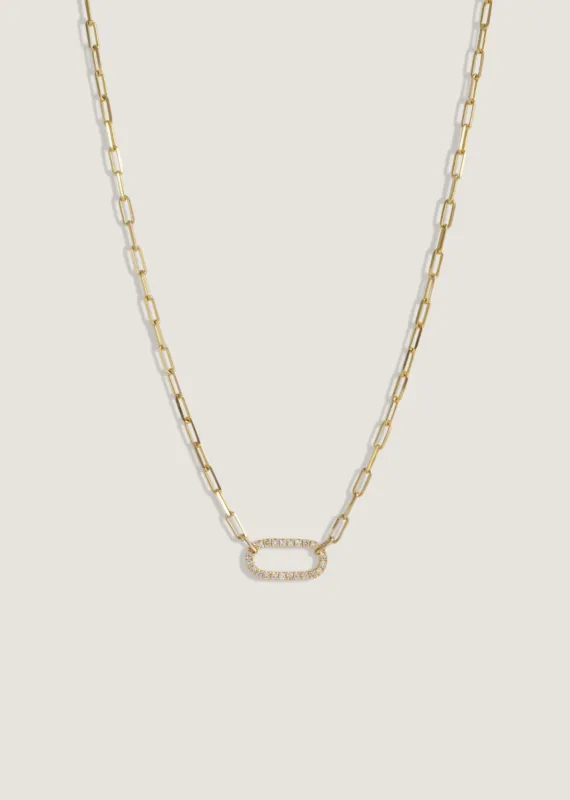 Pavé Diamond Link Chain Necklace sold by Kinn