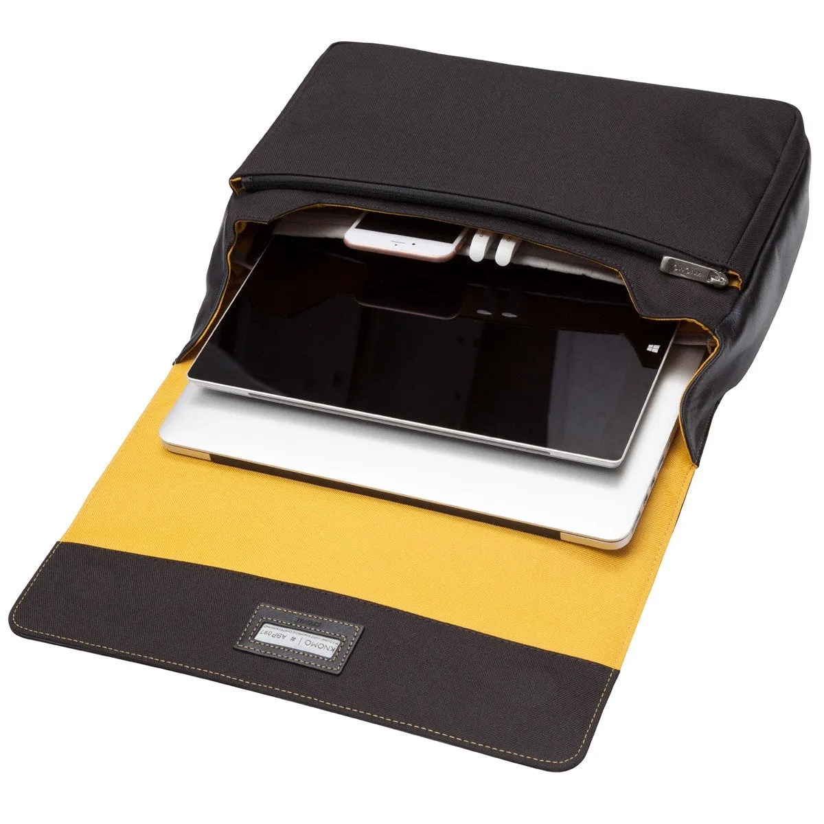 Leather Laptop Messenger Bag - 13" sold by Knomo product image thumbnail 5