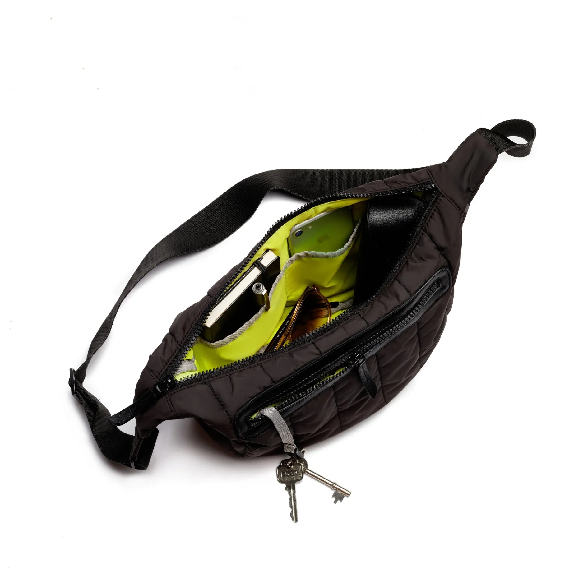 Crossbody Bag in Black Quilted sold by Knomo product image thumbnail 5