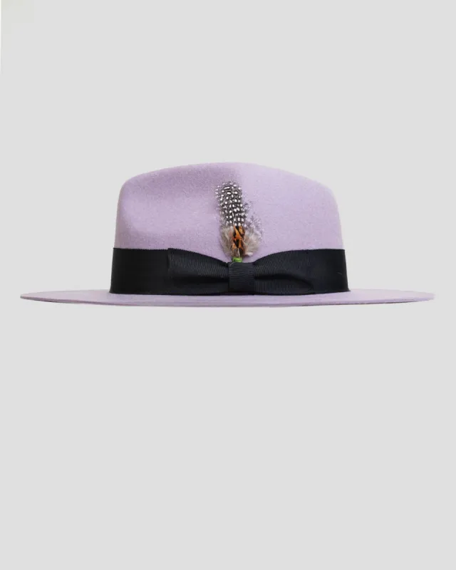 SG Ferguson Fedora Hat - Lavender + Black sold by Southern Gents