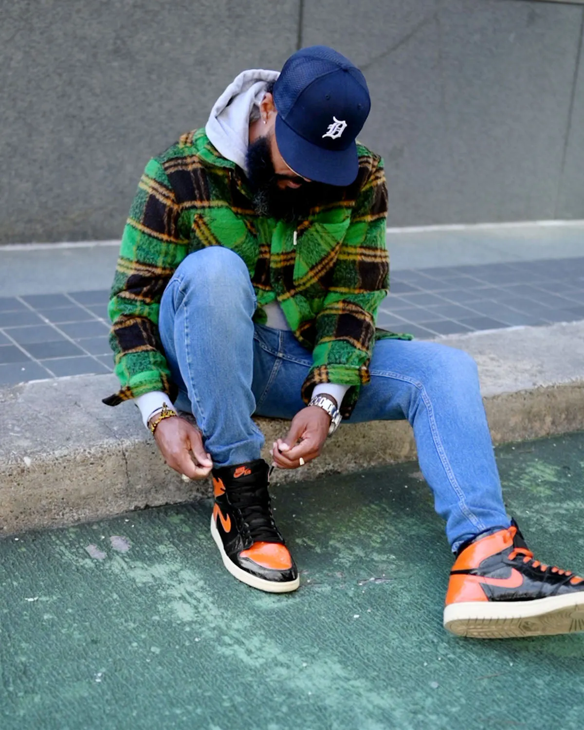 SG Quilted Shirt Jacket - Kiwi Plaid sold by Southern Gents product image thumbnail 2