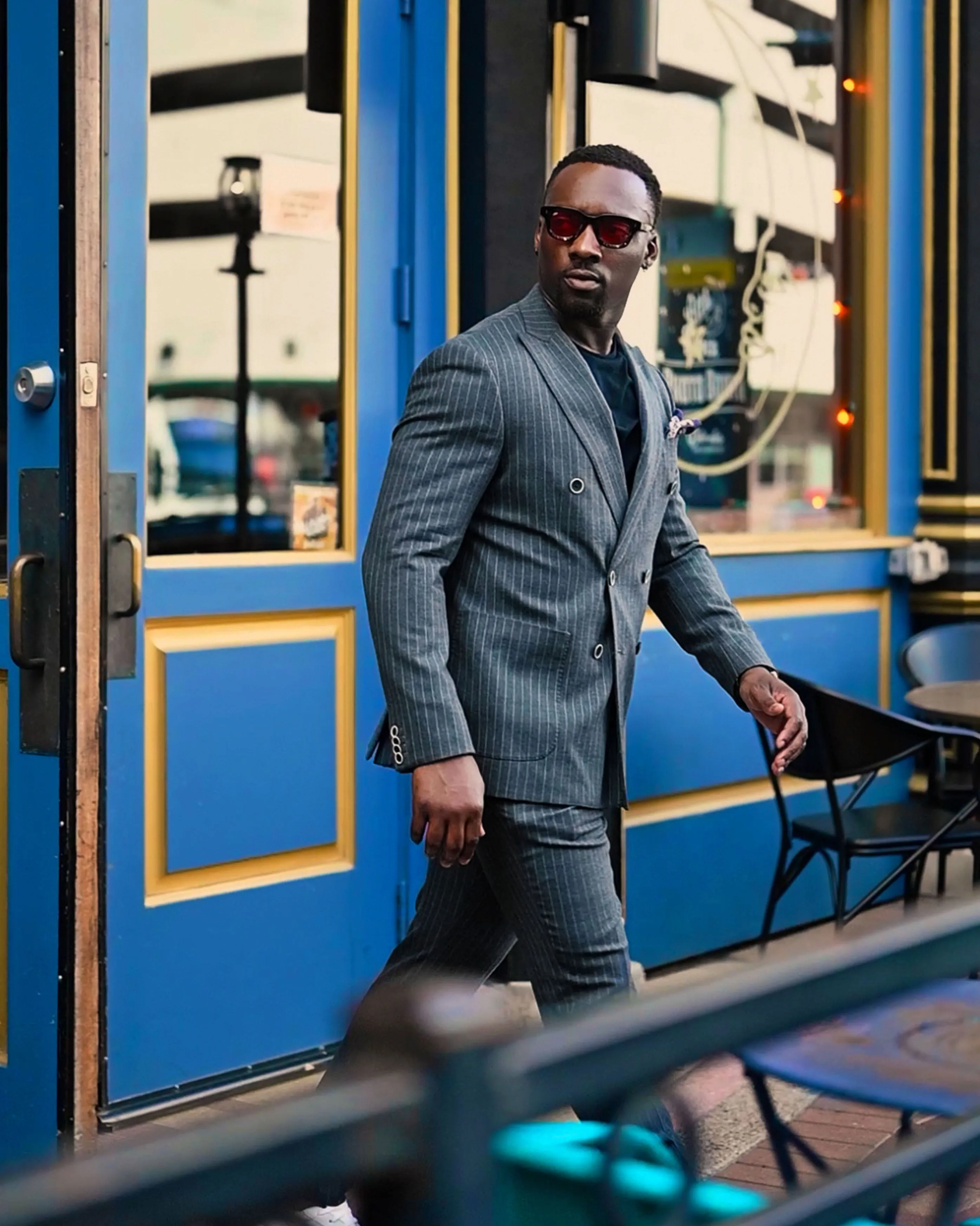 SG Double Breasted Blazer – Charcoal Pinstripe sold by Southern Gents product image thumbnail 3