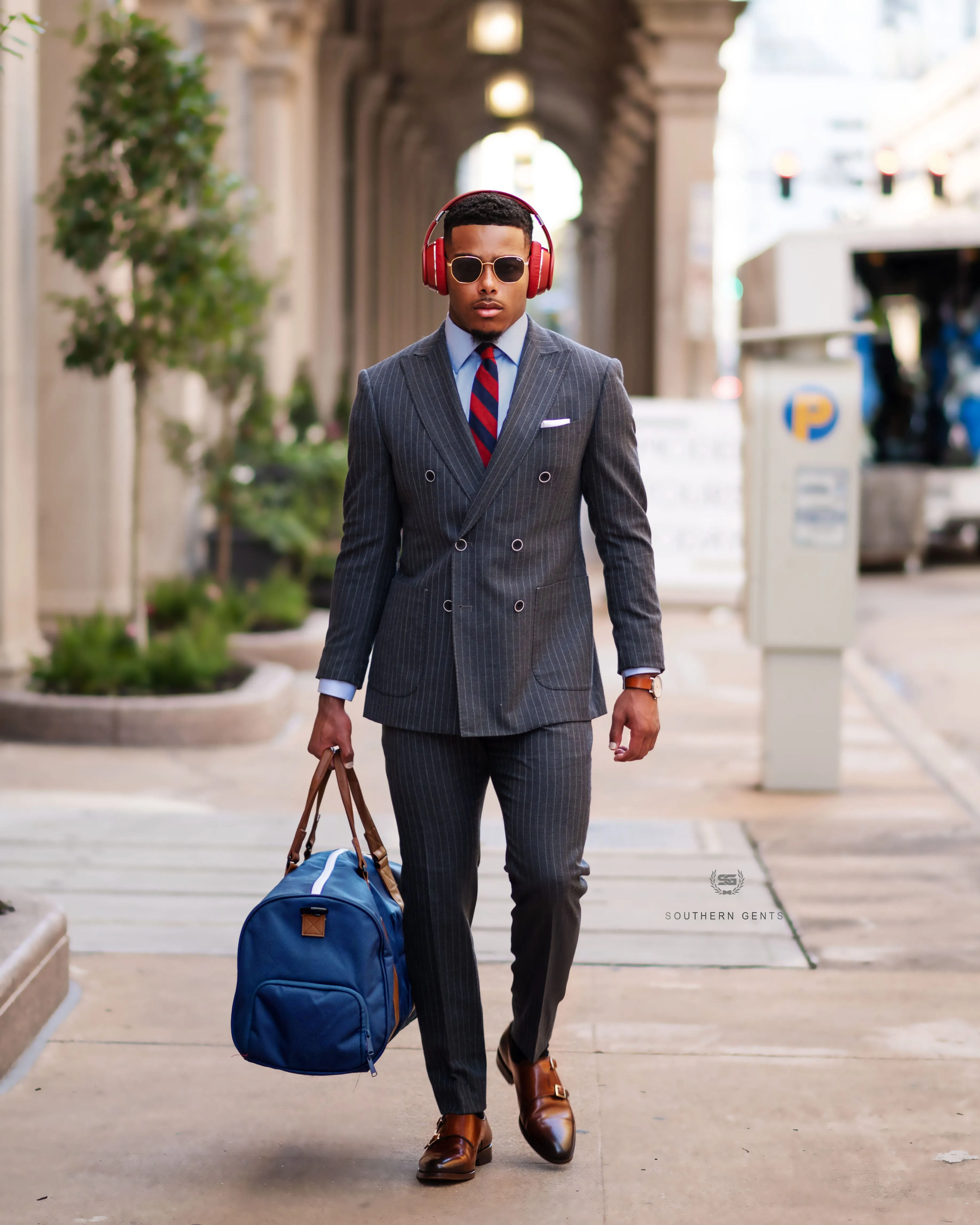 SG Double Breasted Blazer – Charcoal Pinstripe sold by Southern Gents product image thumbnail 2