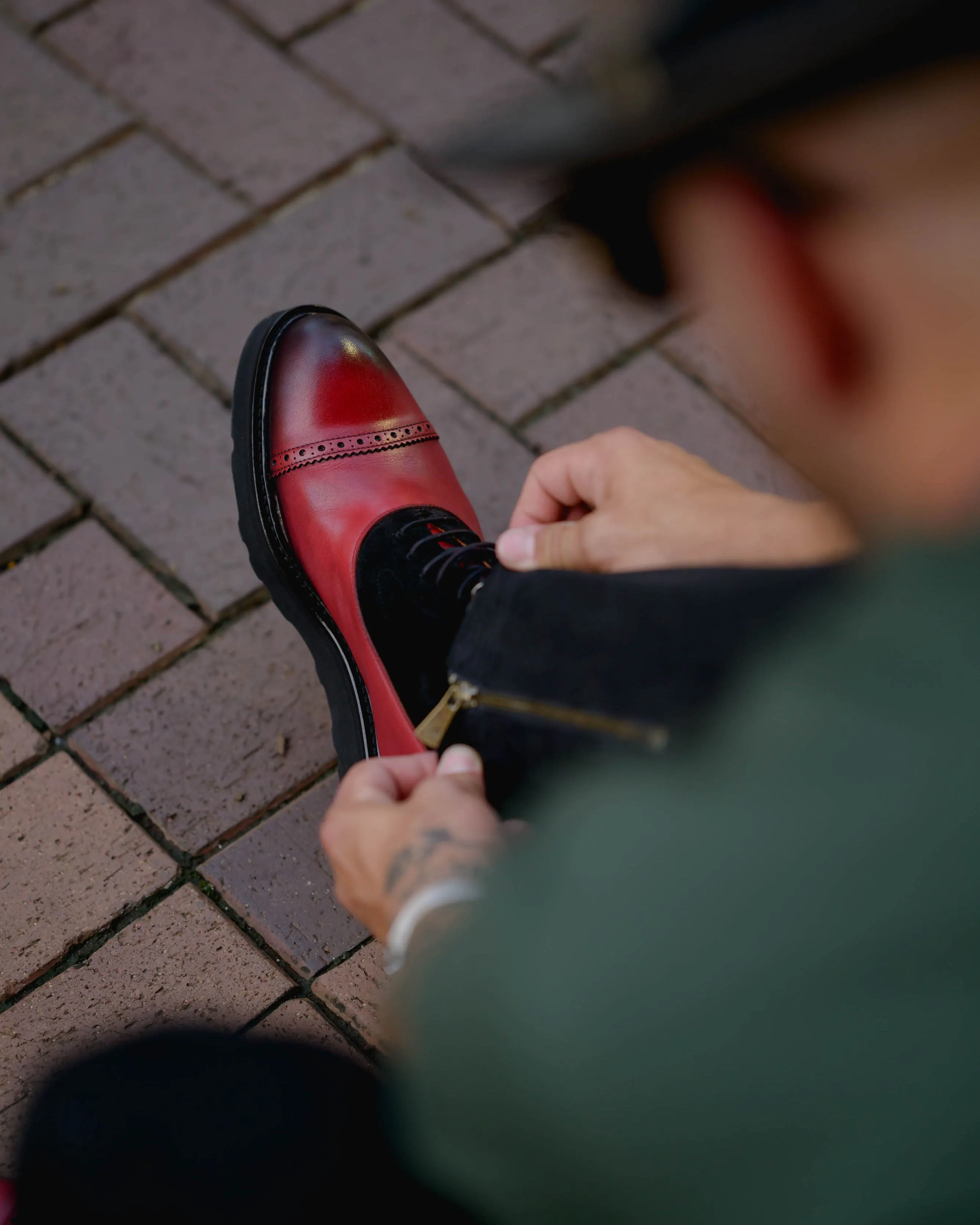SG Logan High Top Boots V2 – Cherry + Black sold by Southern Gents product image thumbnail 3