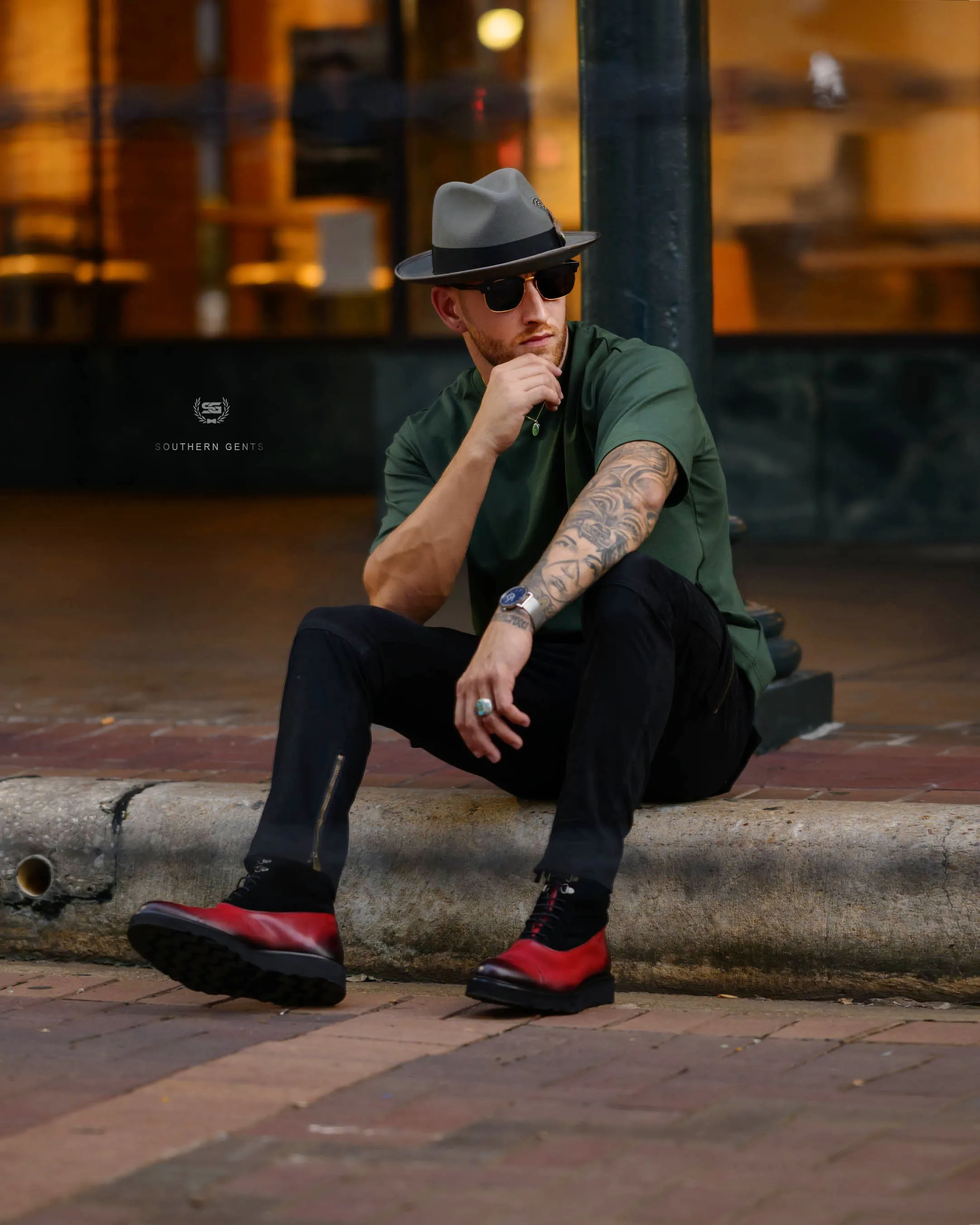SG Logan High Top Boots V2 – Cherry + Black sold by Southern Gents product image thumbnail 2