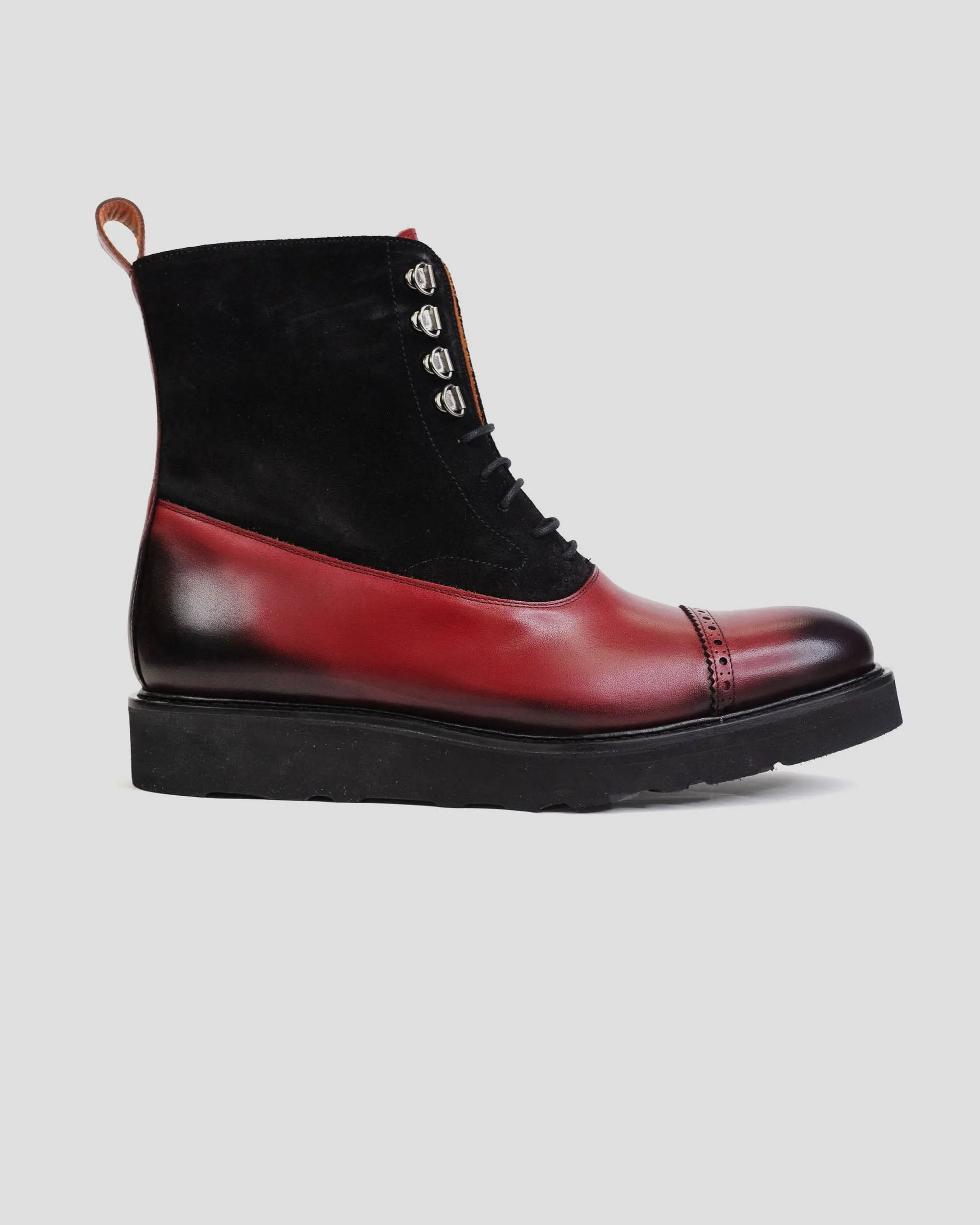 SG Logan High Top Boots V2 – Cherry + Black sold by Southern Gents