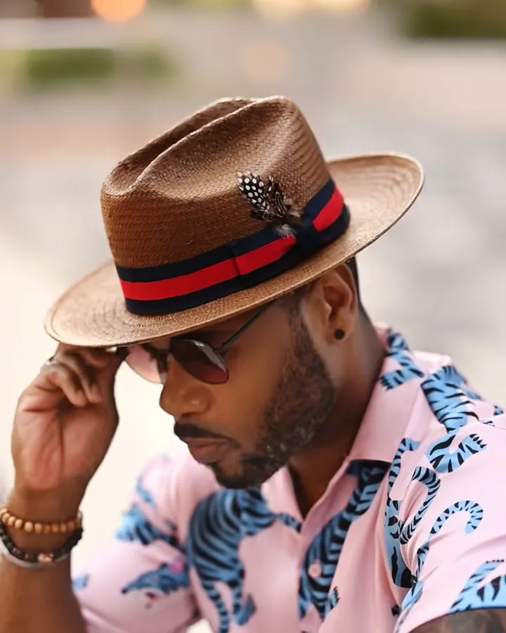 Southern Gents Miller Ranch Fedora Hat - Patriotic Straw sold by Southern Gents product image thumbnail 2