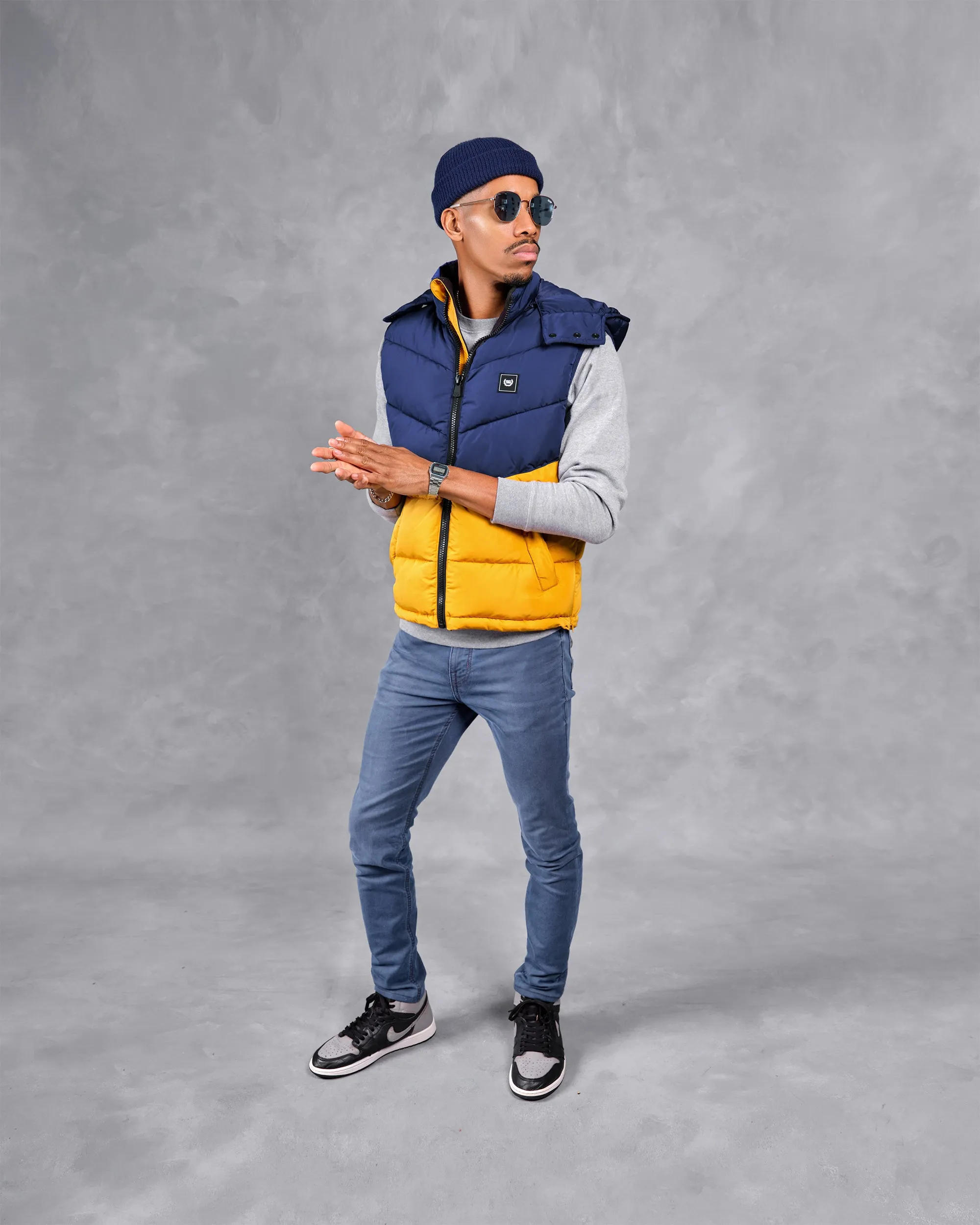 SG Puffer Vest - Mustard + Navy sold by Southern Gents product image thumbnail 3
